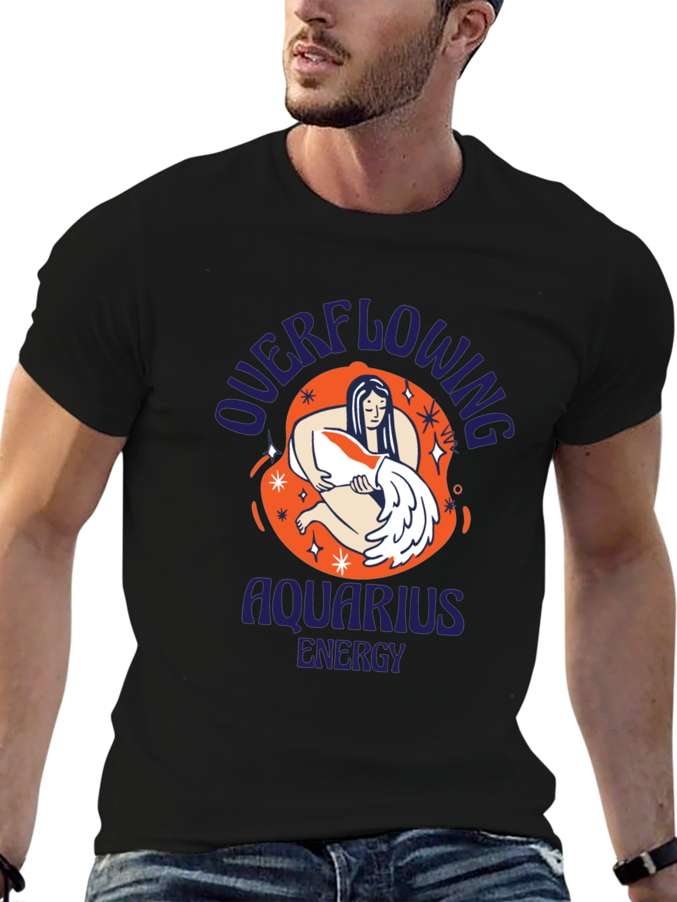 Aquarius Energy Graphic Tee - Zodiac T-Shirt