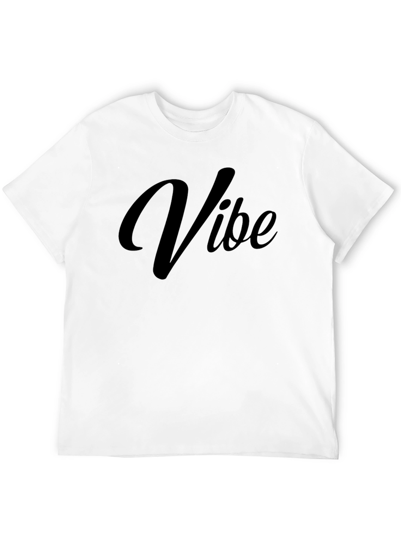 Vibe Black Graphic Tee - Casual Comfort