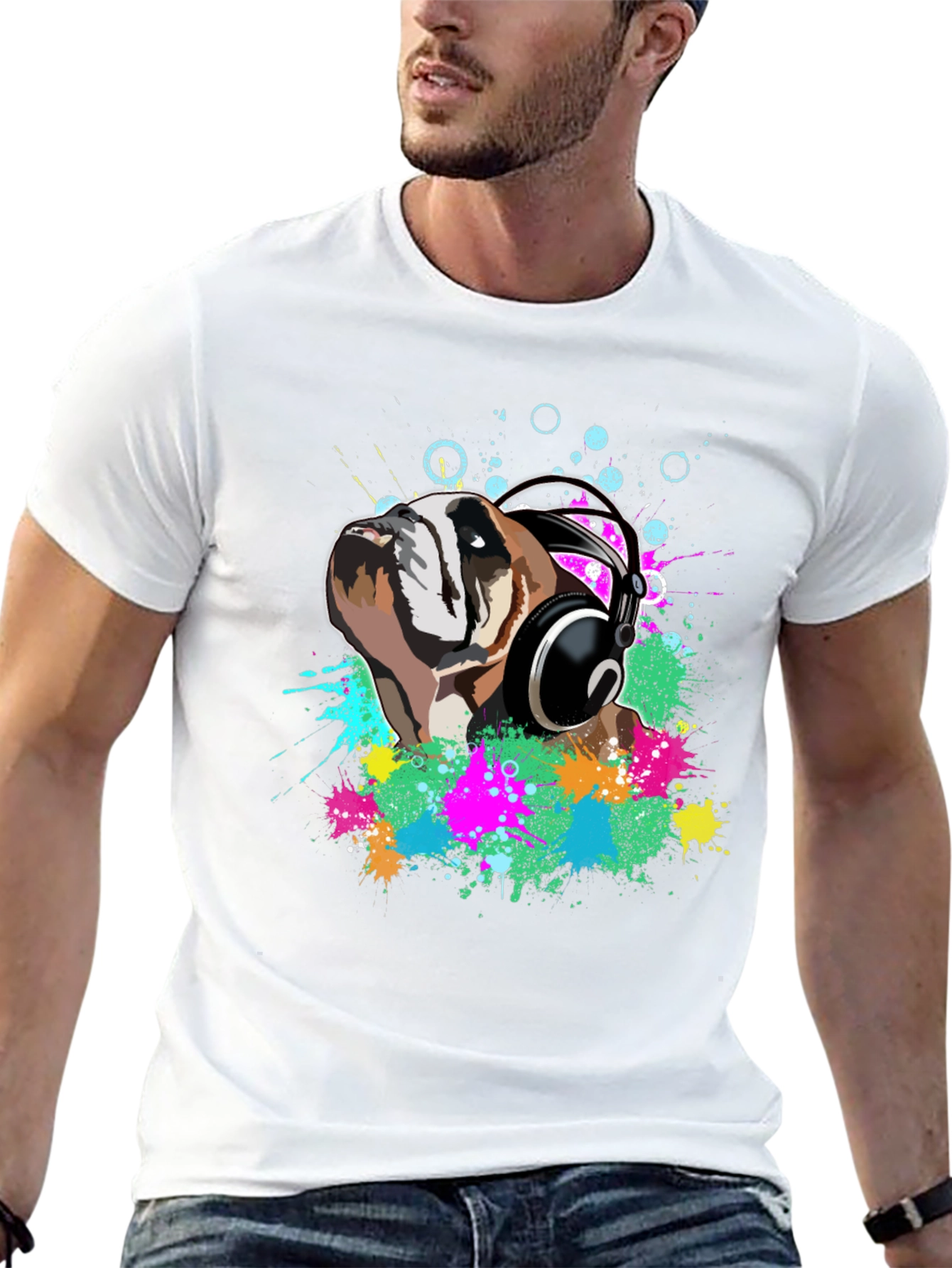 Bulldog DJ Black T-Shirt