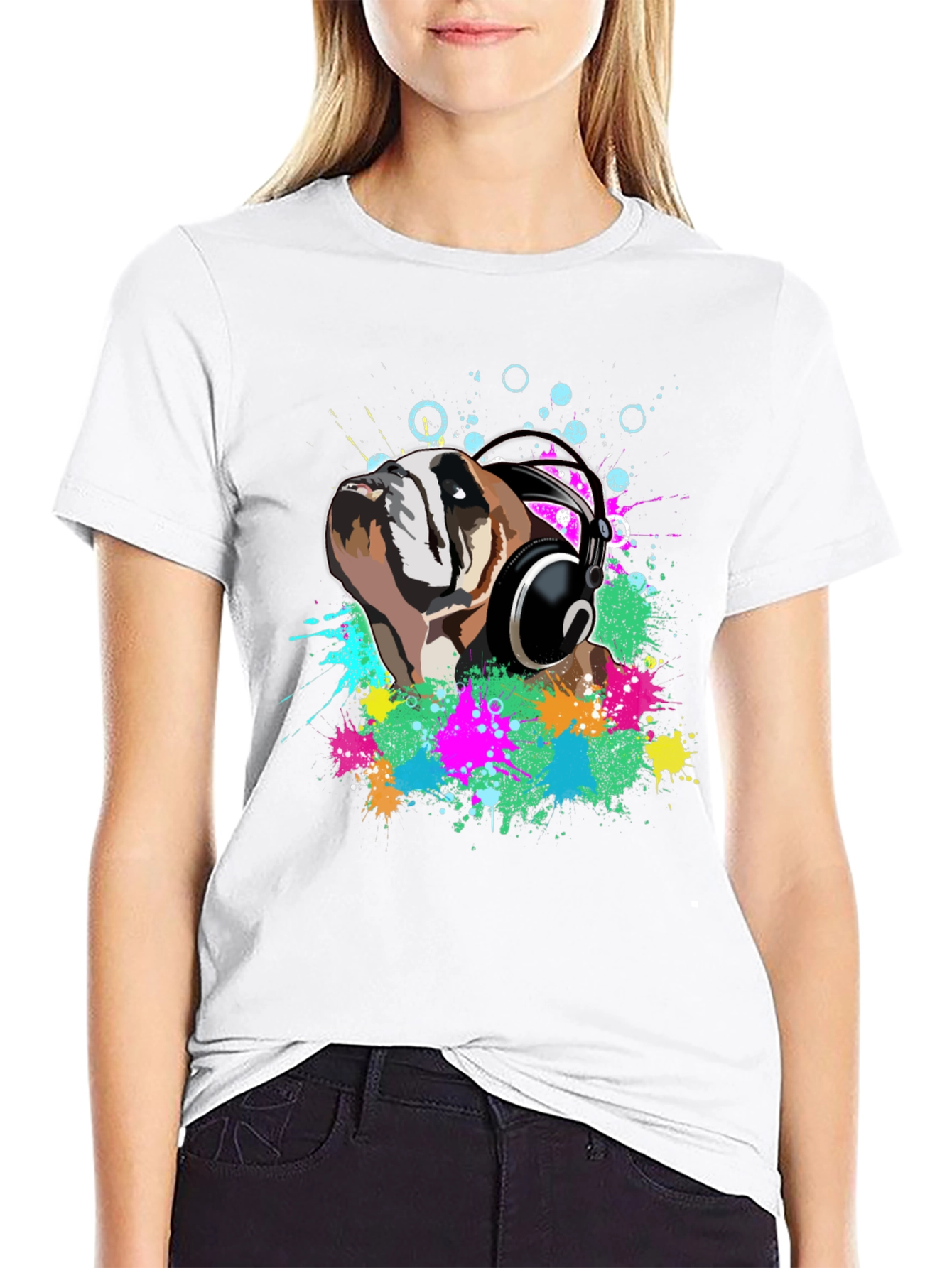 Bulldog DJ Black T-Shirt