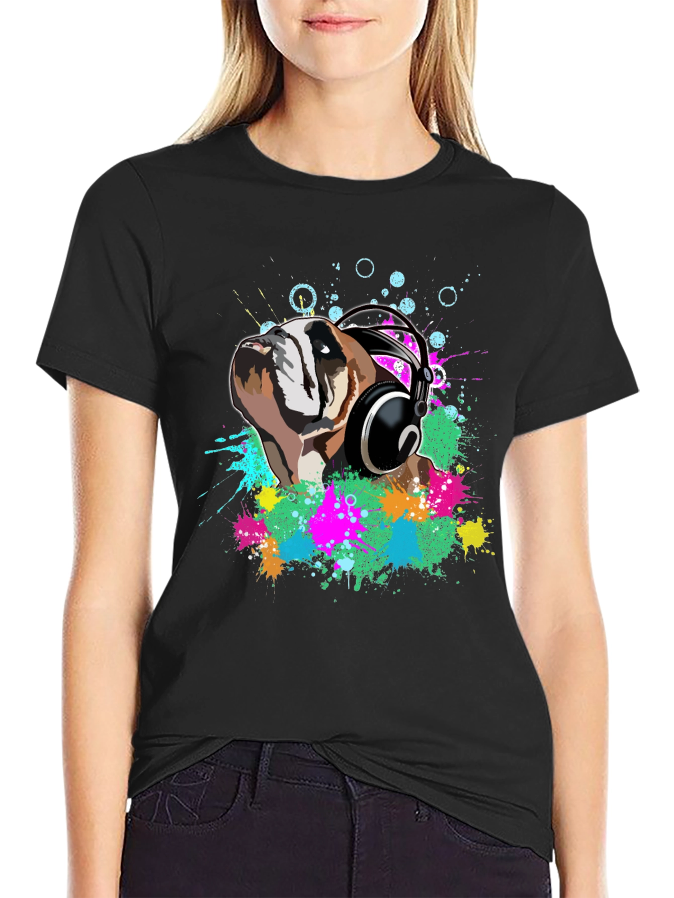Bulldog DJ Black T-Shirt