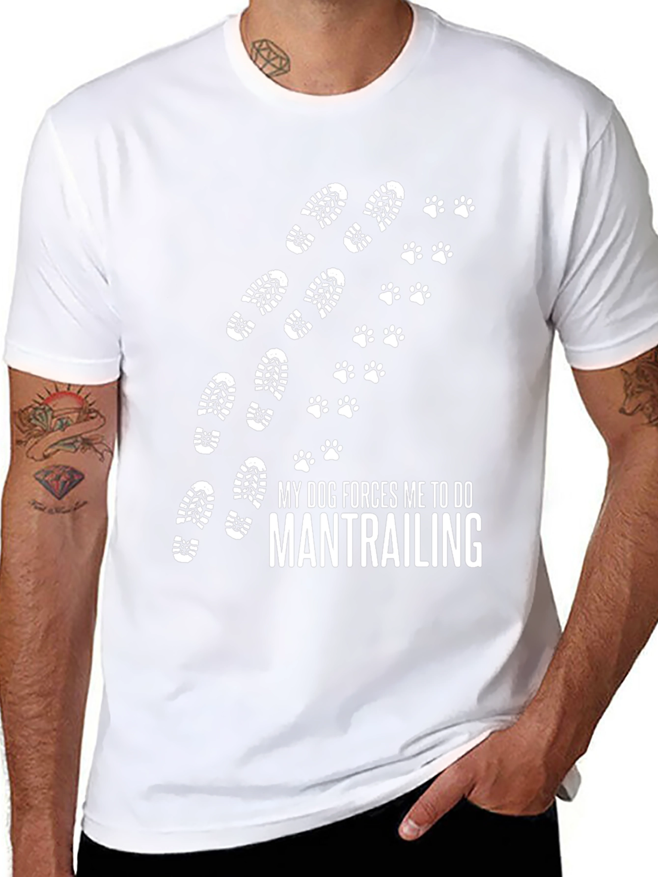 My Dog Forces Me to Do Mantrailing T-Shirt