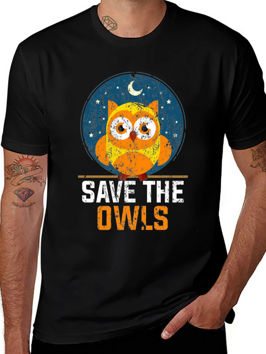Save the Owls T-Shirt: Cute Owl Graphic Tee