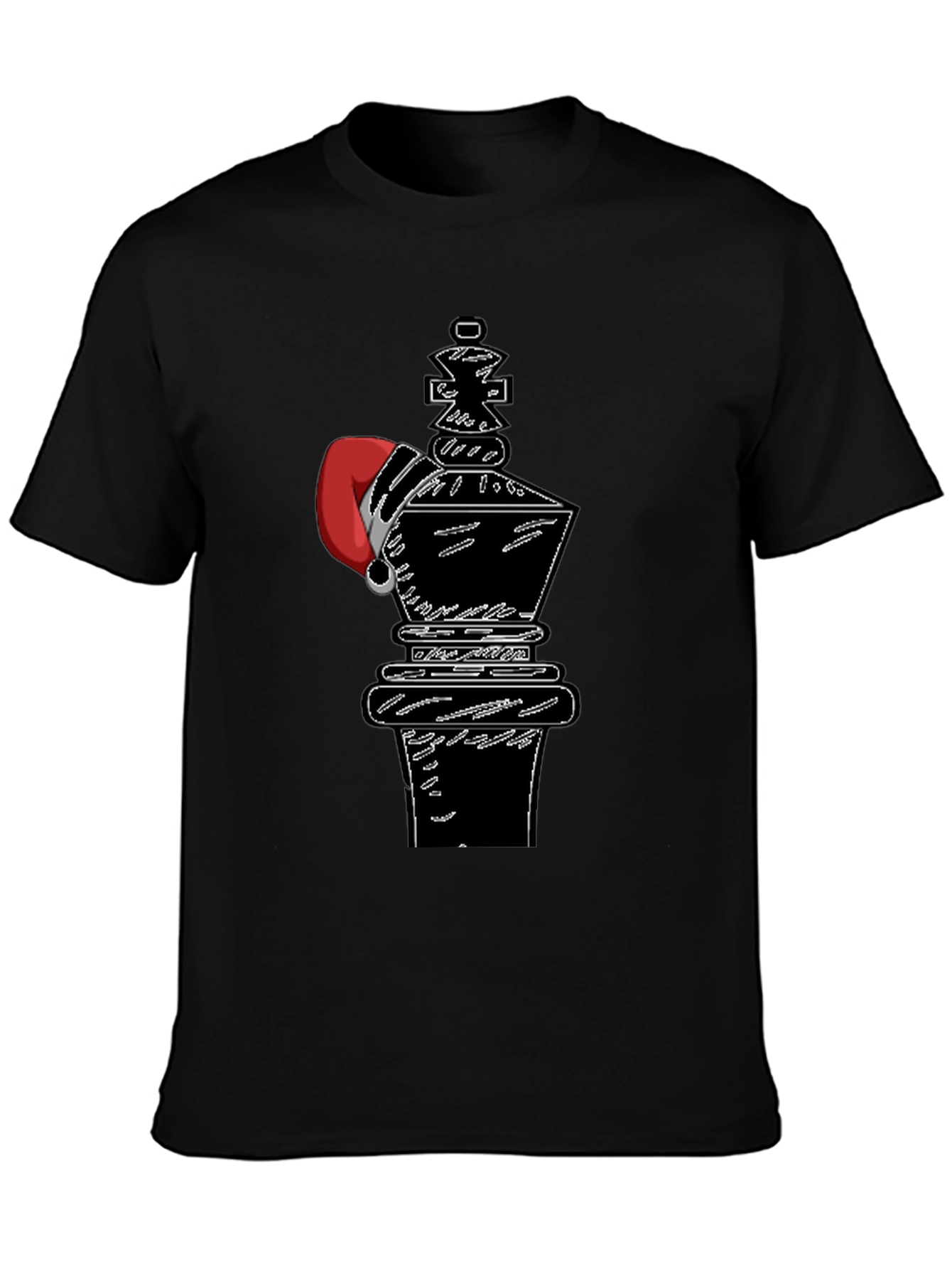 Chess King Santa Hat Graphic T-Shirt