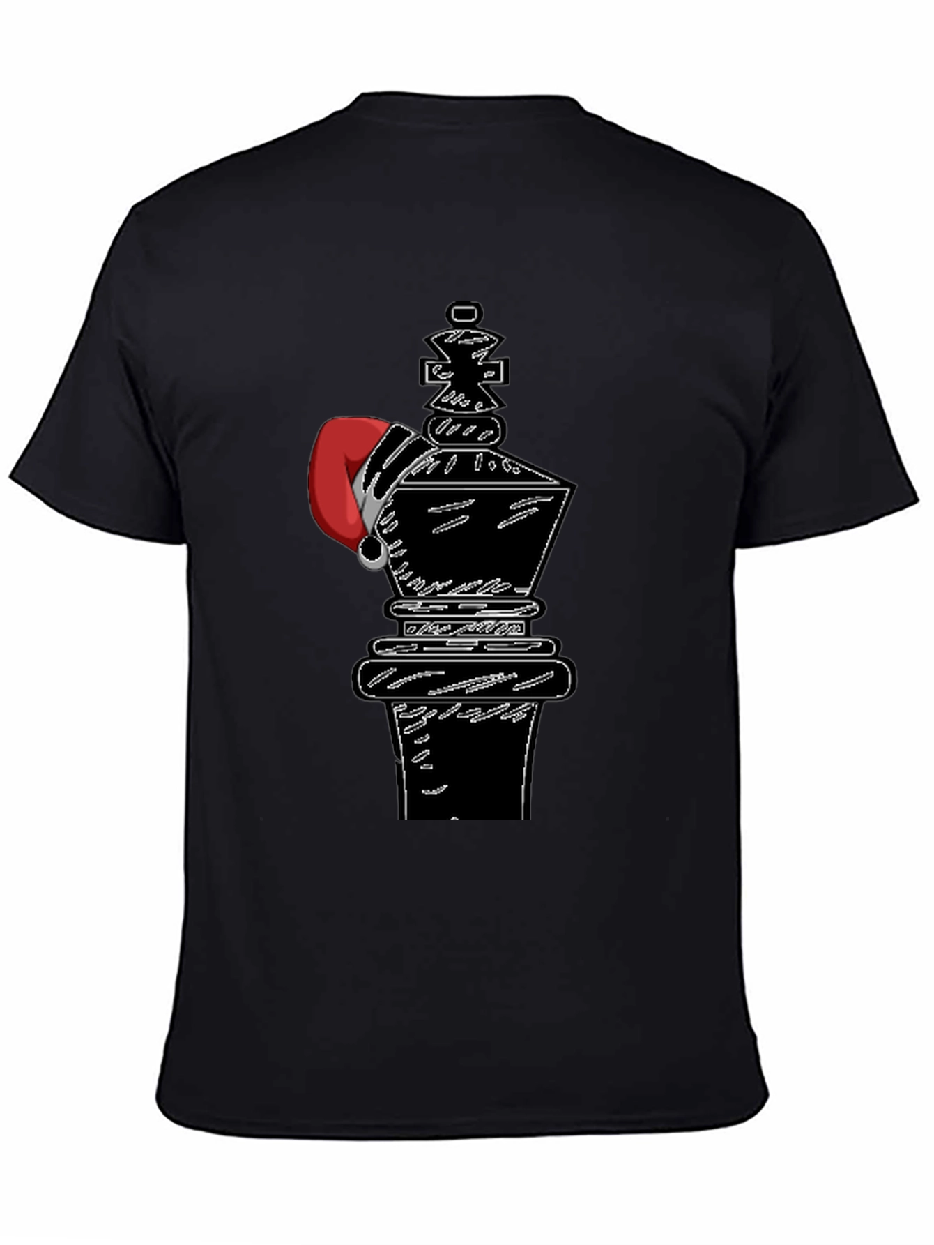 Chess King Santa Hat Graphic T-Shirt