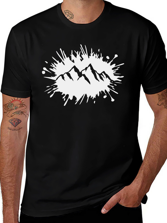 Mountain Splash Graphic T-Shirt - Black