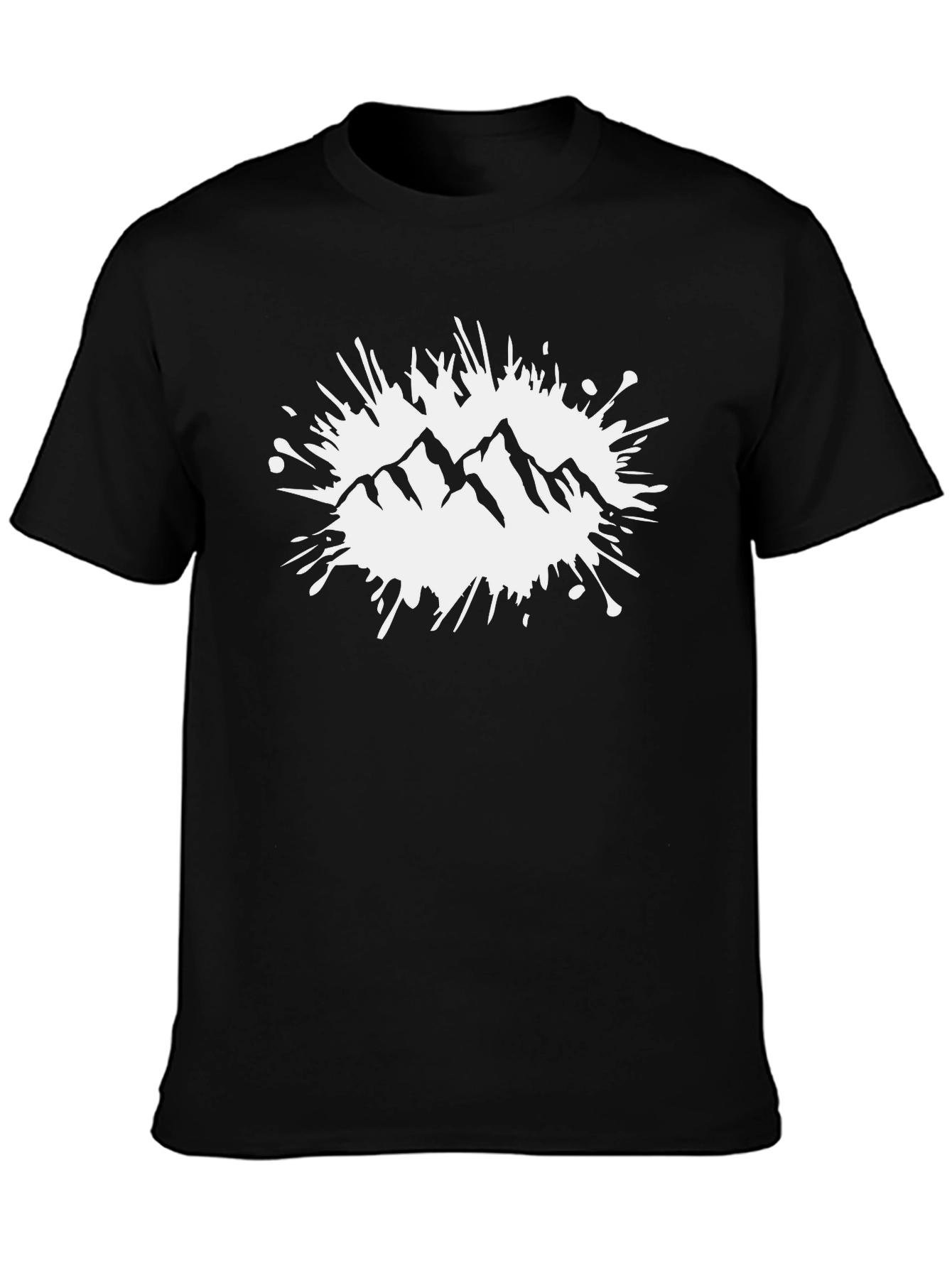 Mountain Splash Graphic T-Shirt - Black