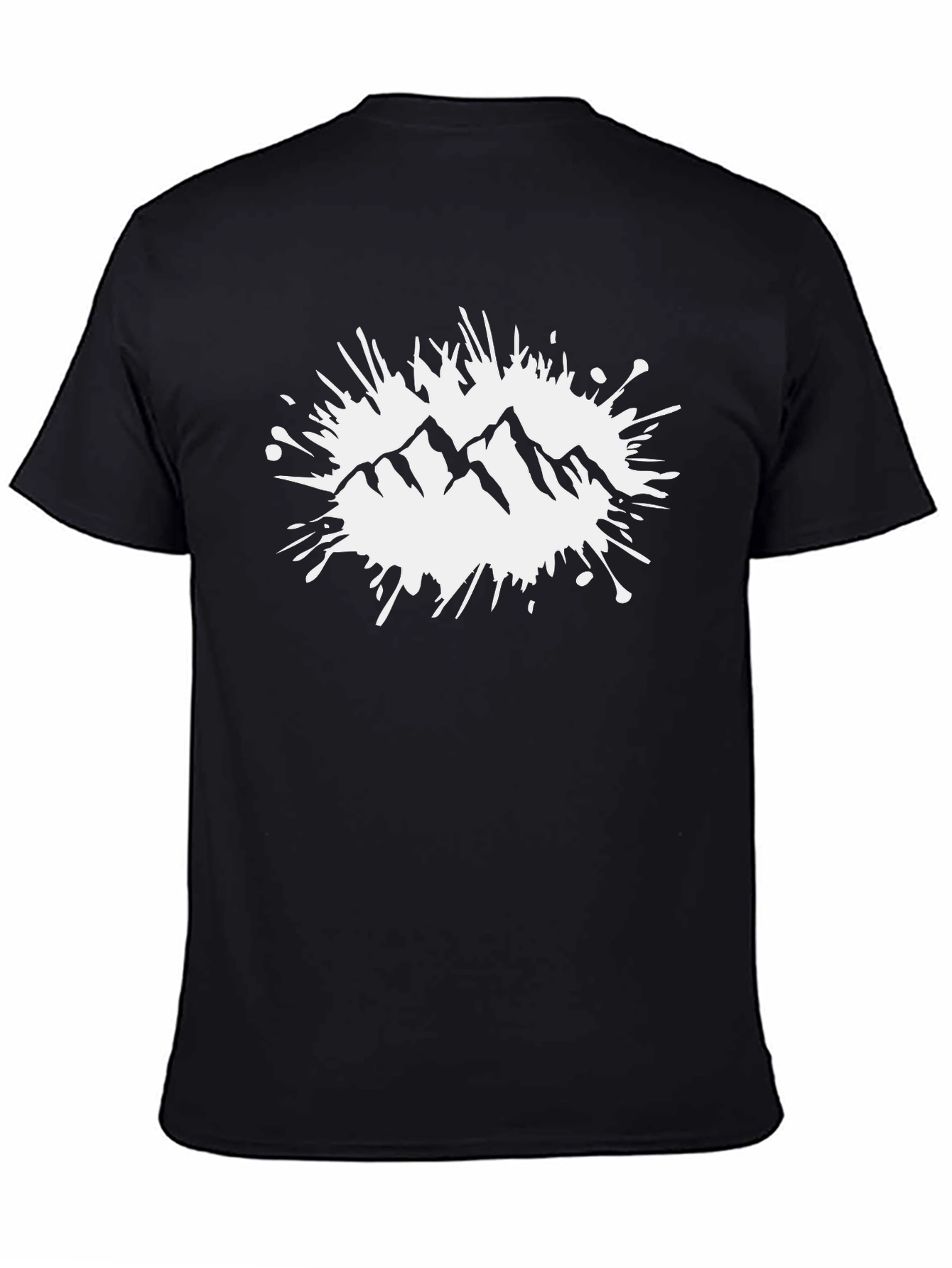 Mountain Splash Graphic T-Shirt - Black
