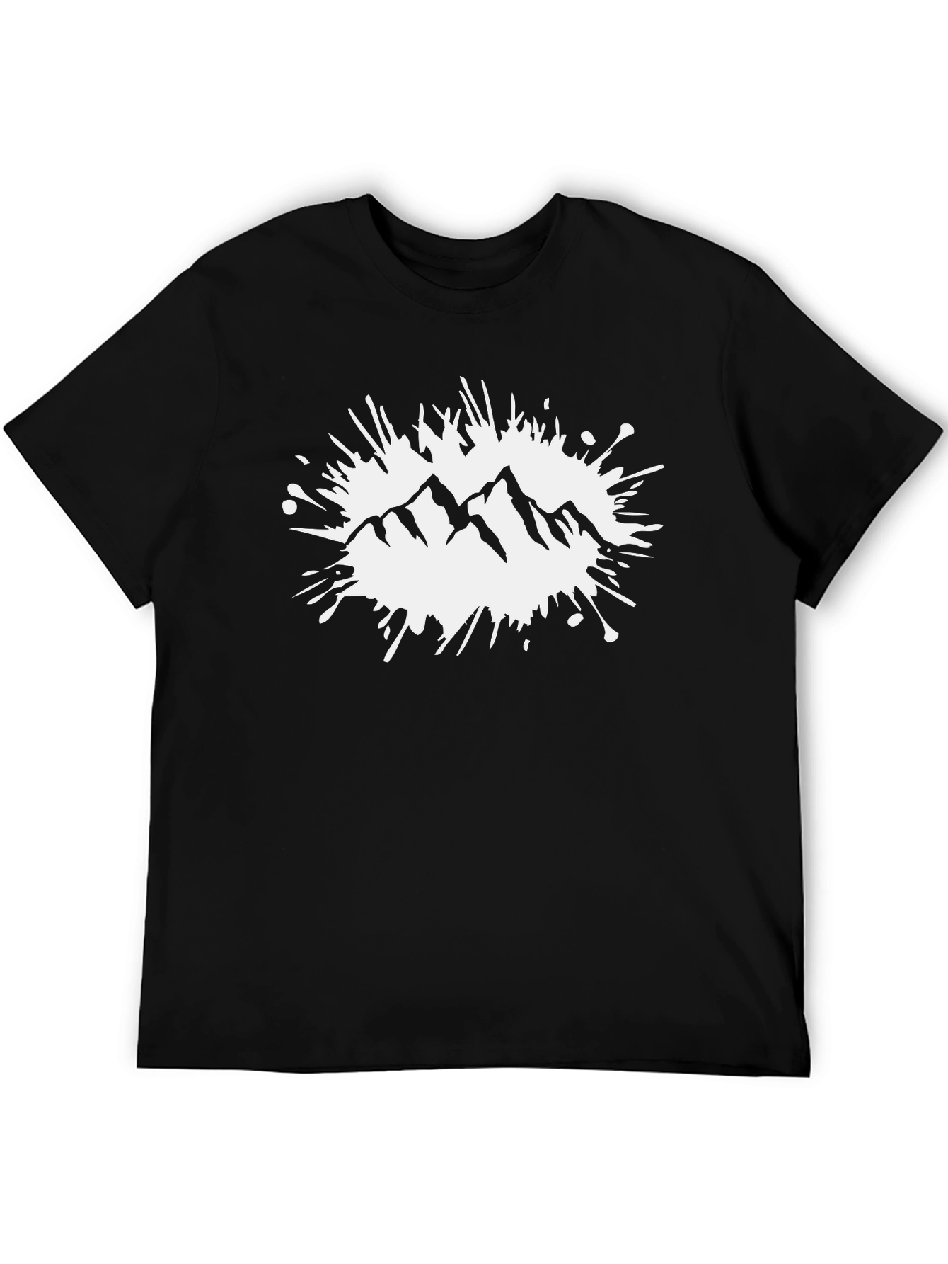 Mountain Splash Graphic T-Shirt - Black
