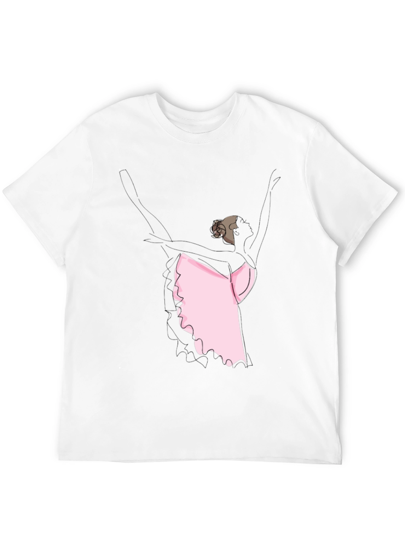 Ballerina Graphic Tee - Black Casual T-Shirt