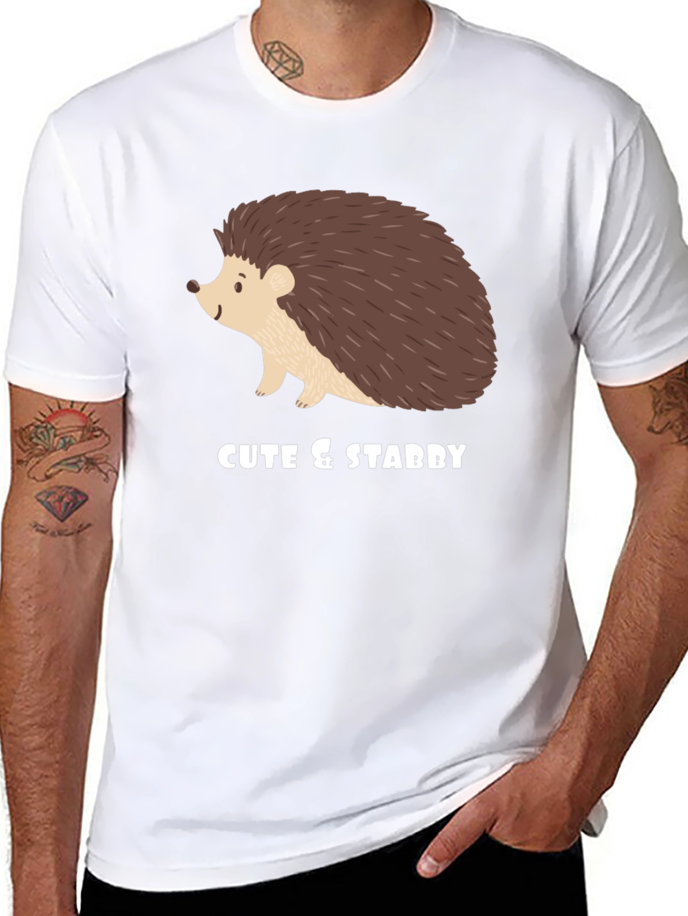 Cute & Stabby Hedgehog Graphic Tee