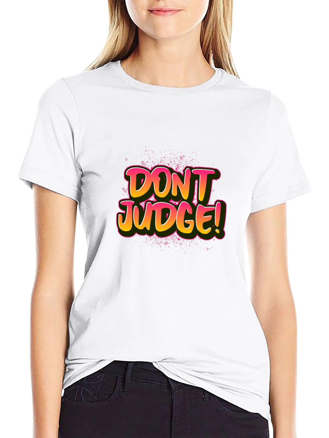 Dont Judge Graphic Tee - Black Unisex T-Shirt