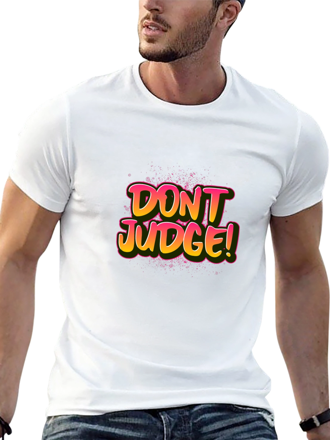 Dont Judge Graphic Tee - Black Unisex T-Shirt