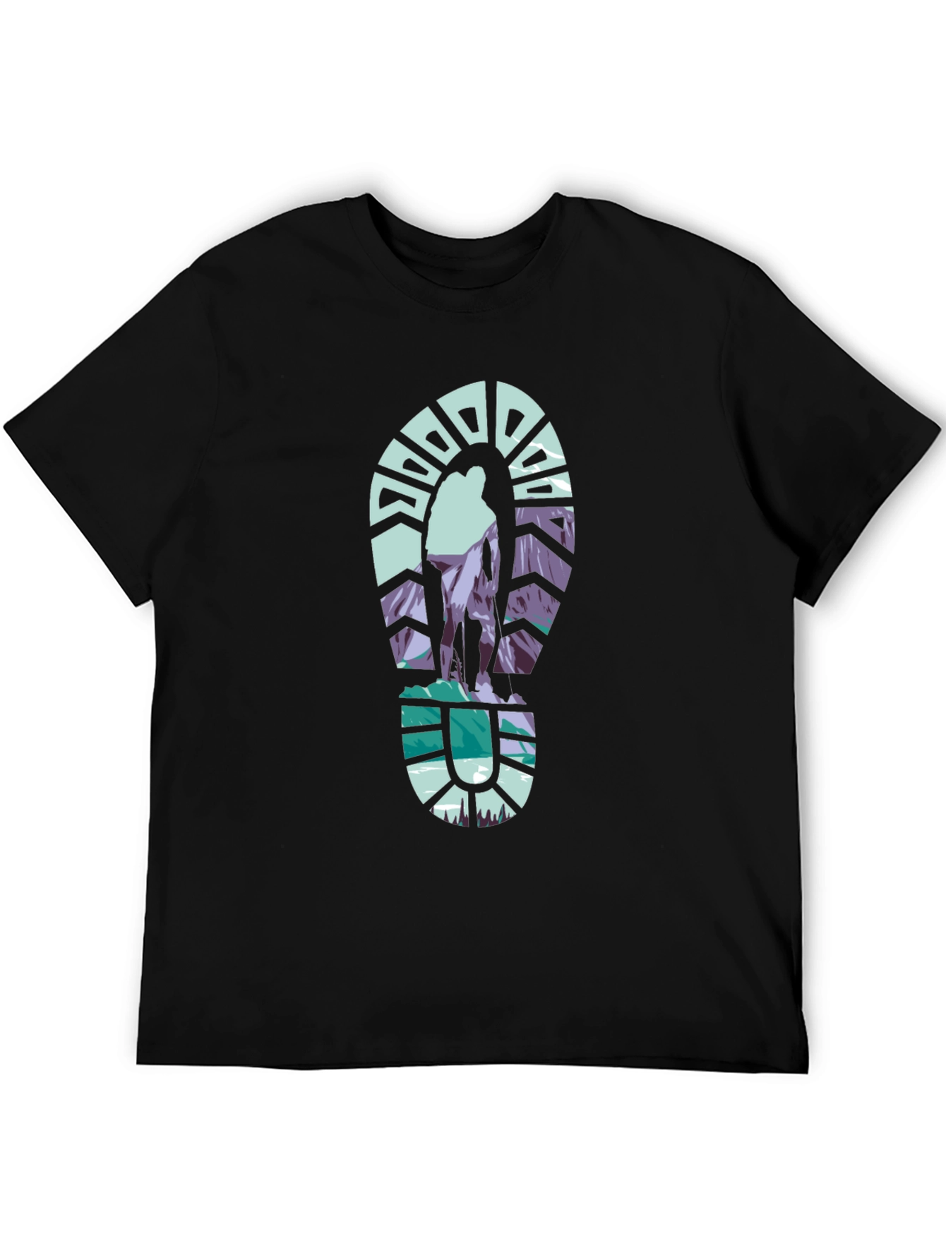Hiking Adventure Graphic Tee - Black