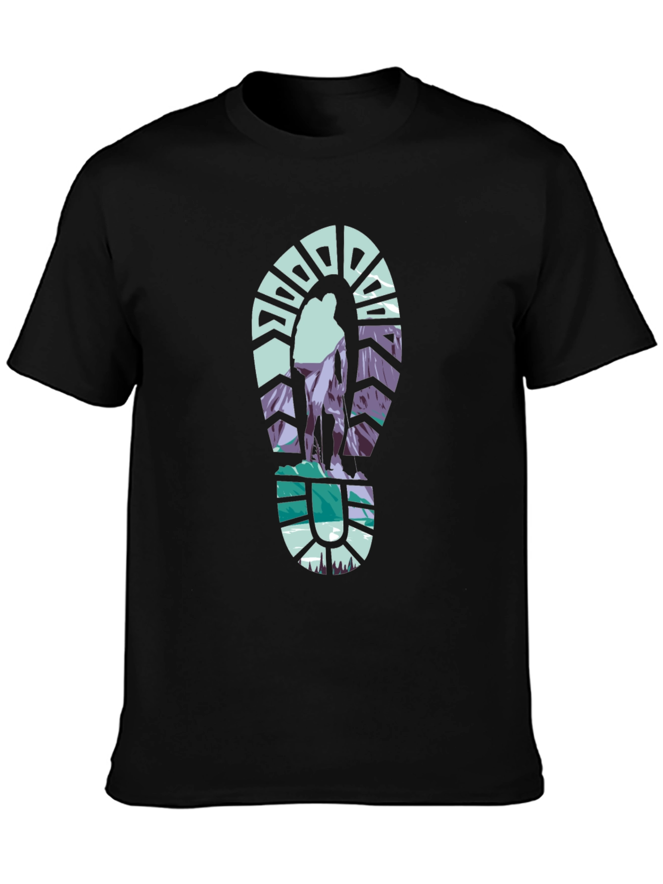 Hiking Adventure Graphic Tee - Black