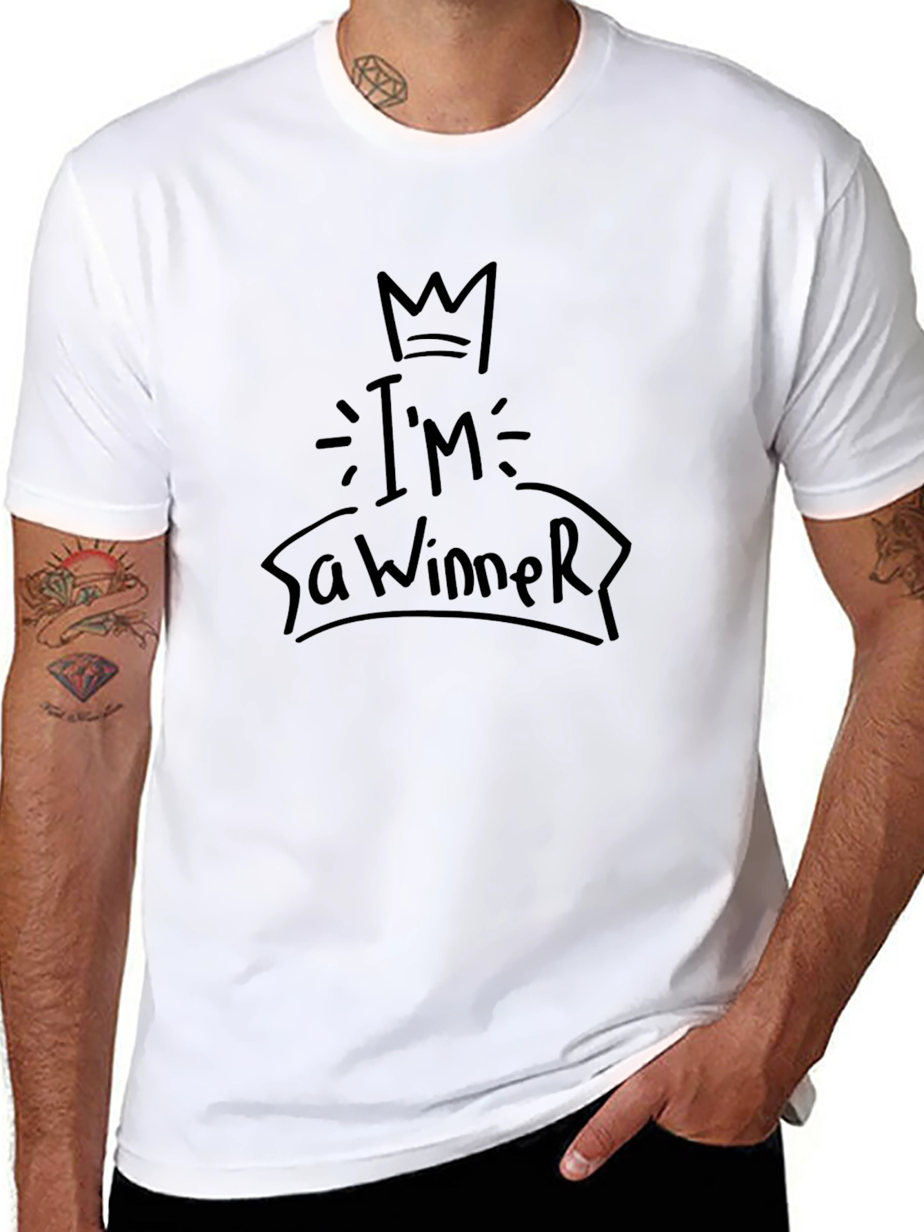 Im A Winner Black Graphic Tee