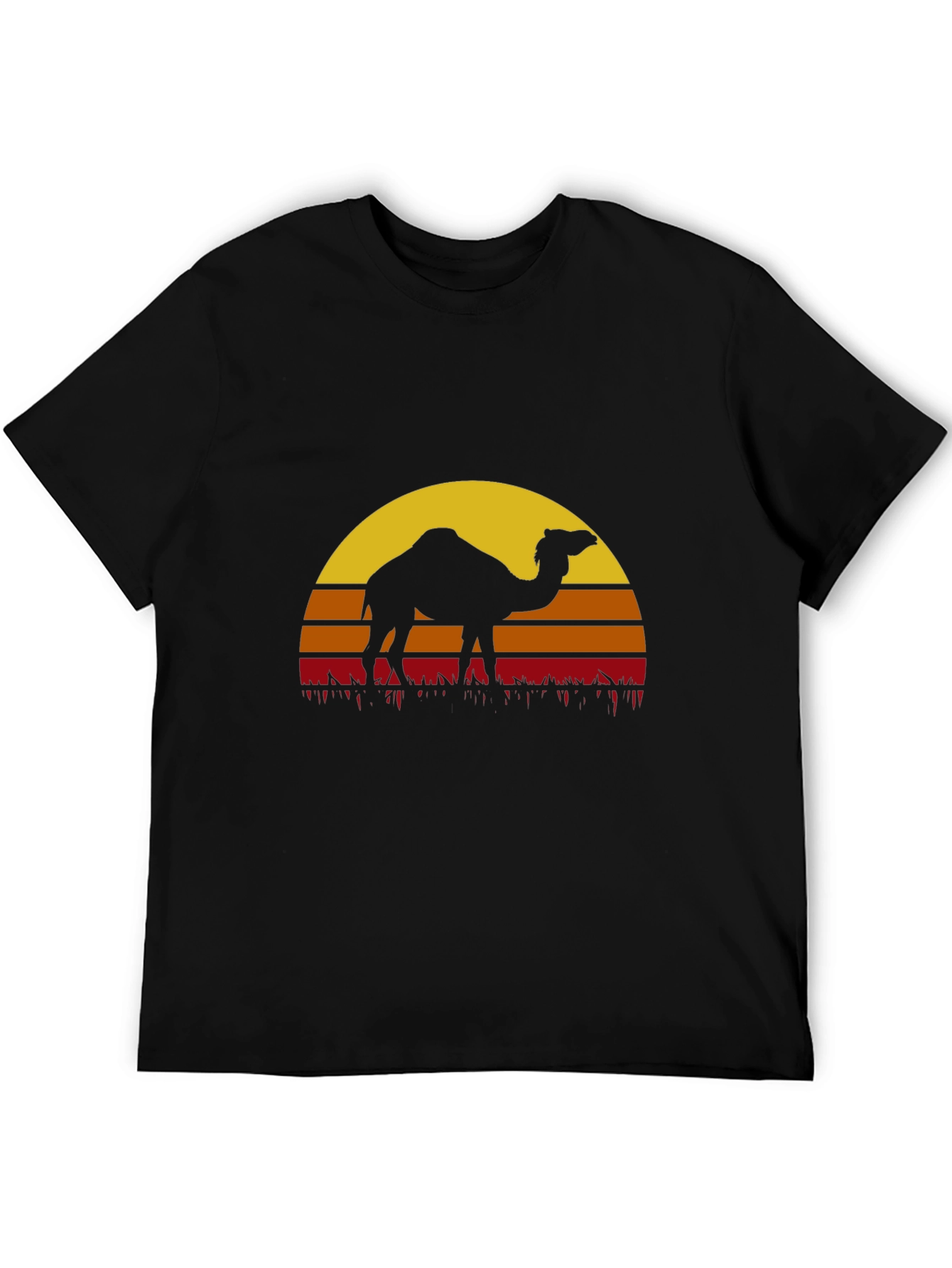 Camel Sunset Graphic Tee - Desert Vibes