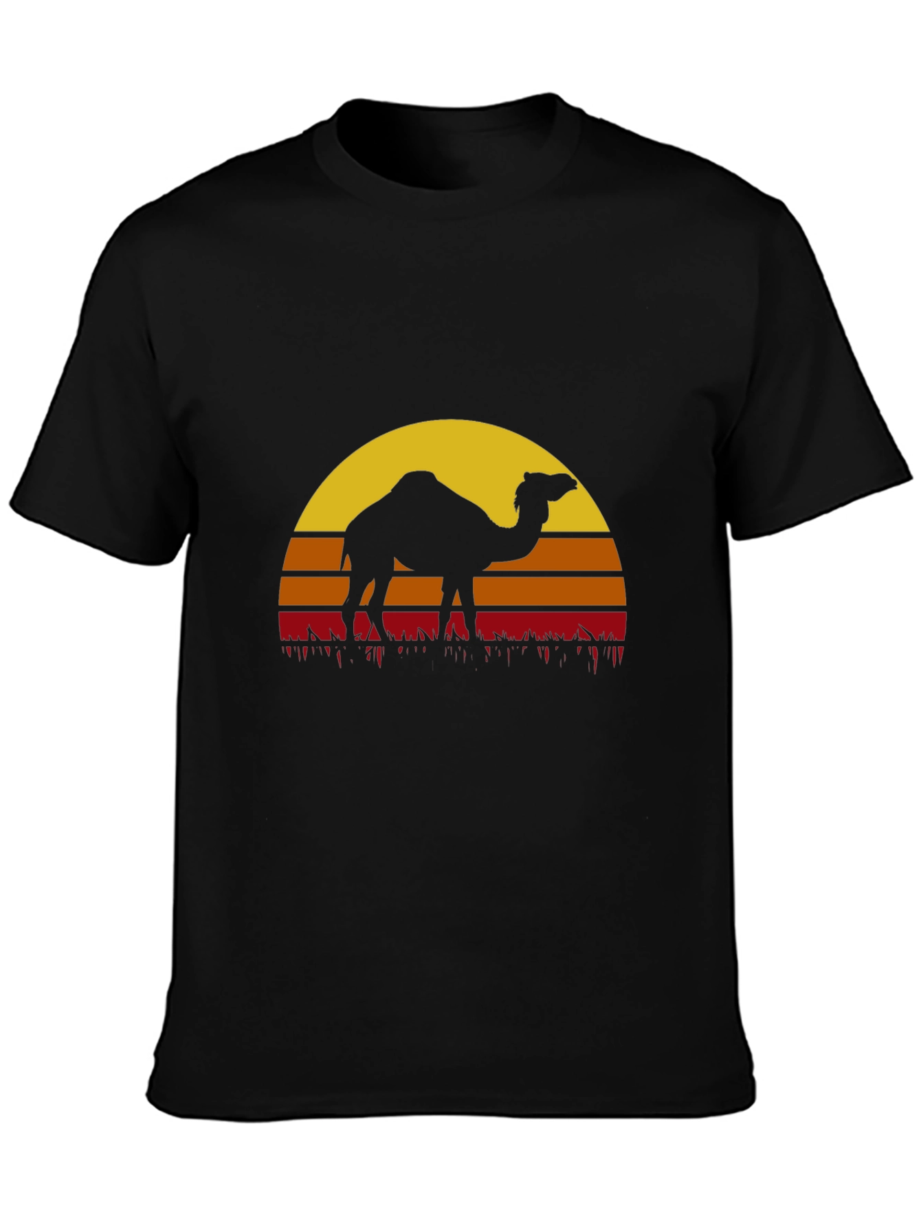 Camel Sunset Graphic Tee - Desert Vibes