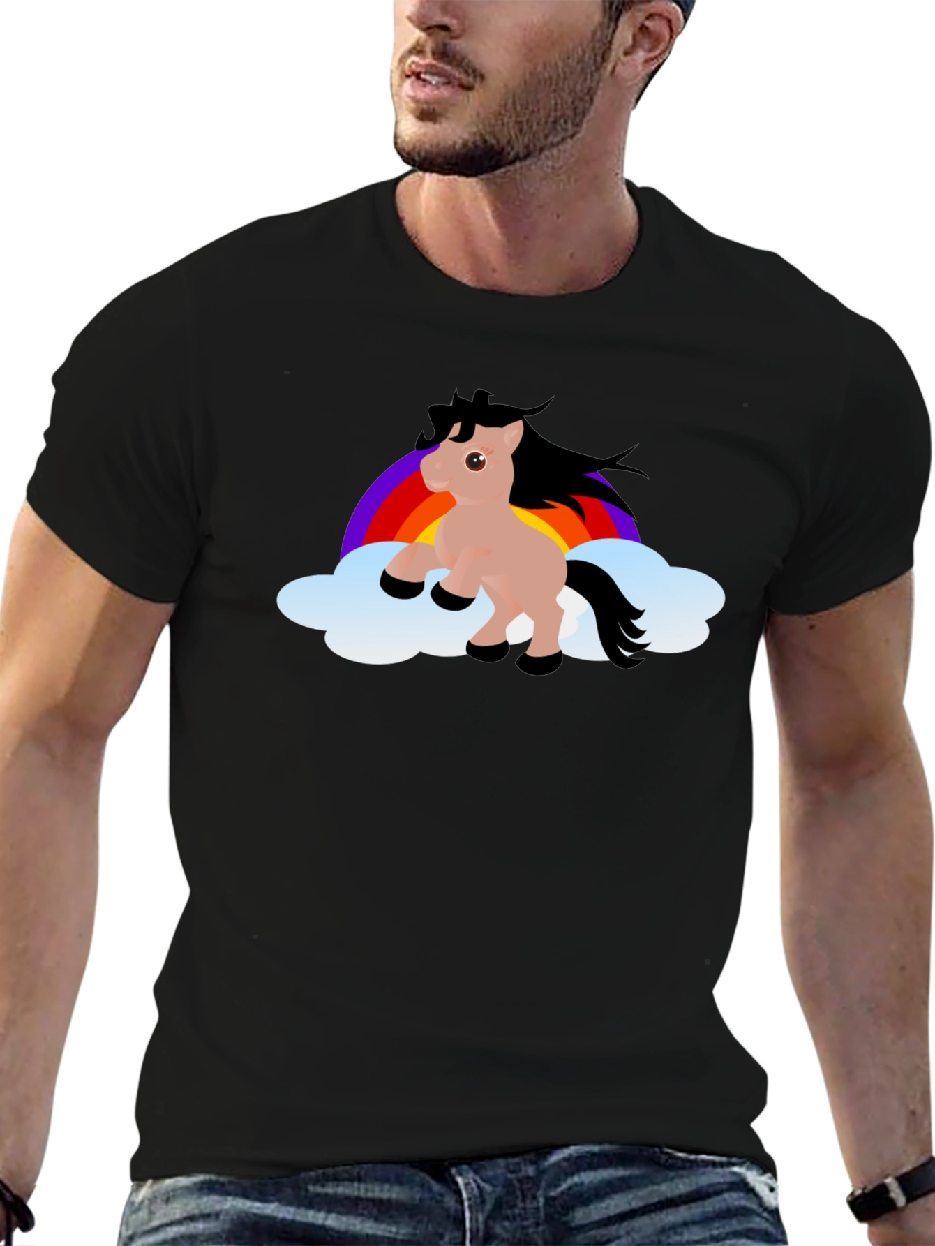 Rainbow Pony T-Shirt - Cute Cartoon Horse Design
