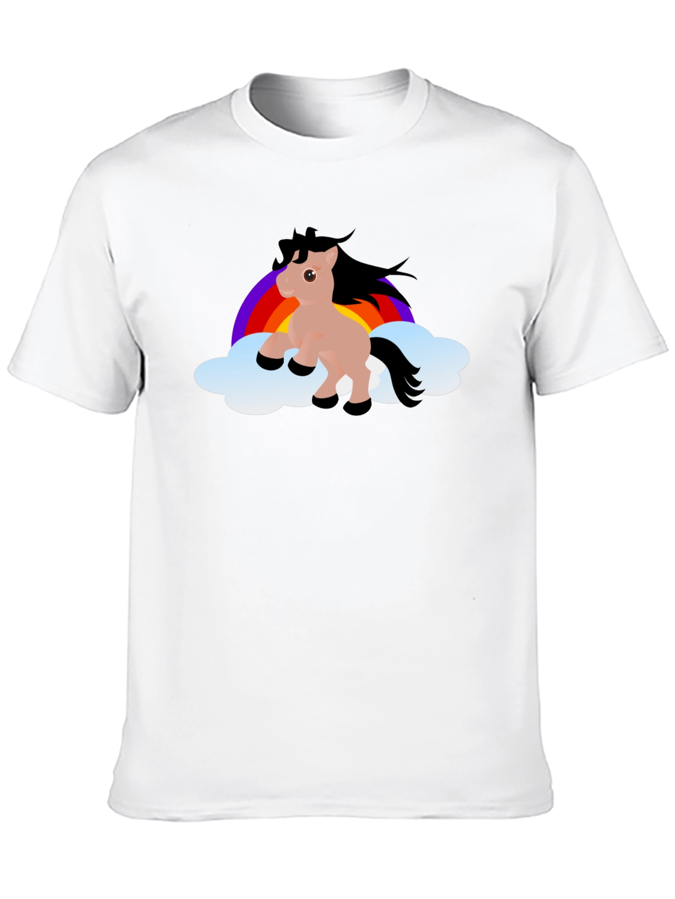 Rainbow Pony T-Shirt - Cute Cartoon Horse Design