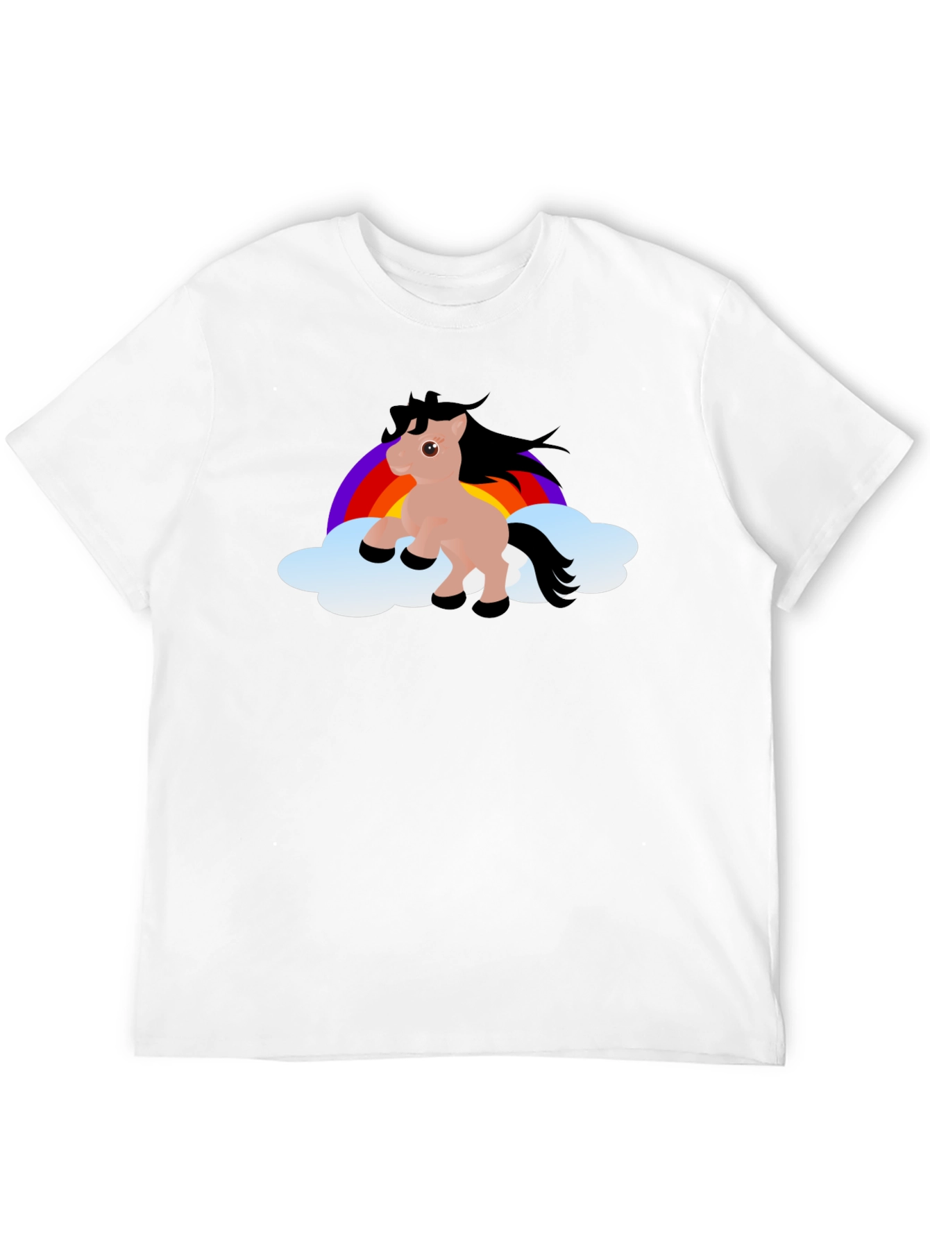 Rainbow Pony T-Shirt - Cute Cartoon Horse Design