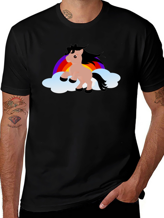 Rainbow Pony T-Shirt - Cute Cartoon Horse Design