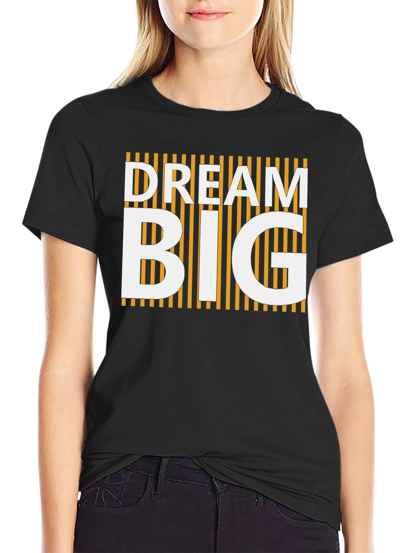 Dream Big Graphic Tee - Stylish Black T-Shirt