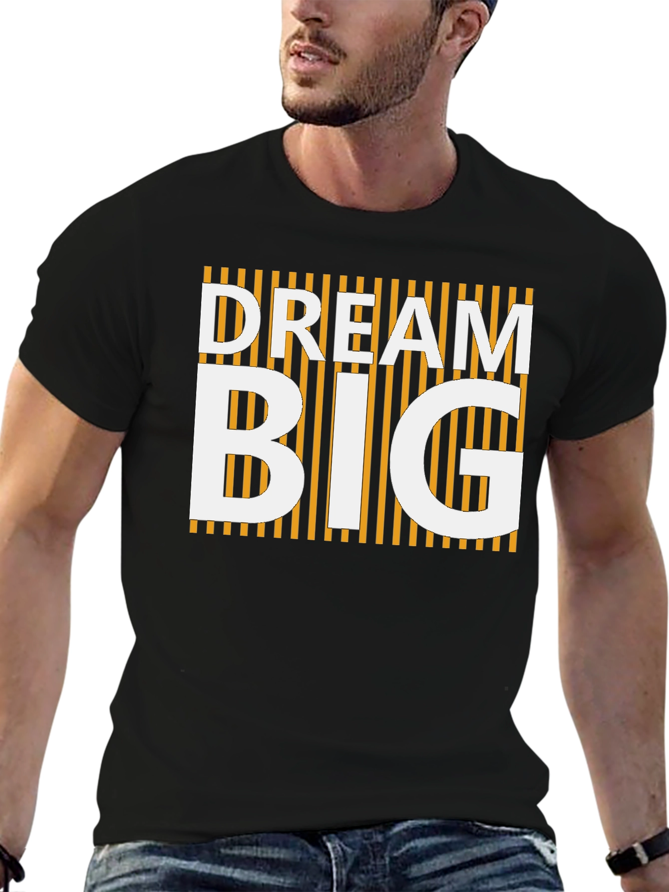 Dream Big Graphic Tee - Stylish Black T-Shirt