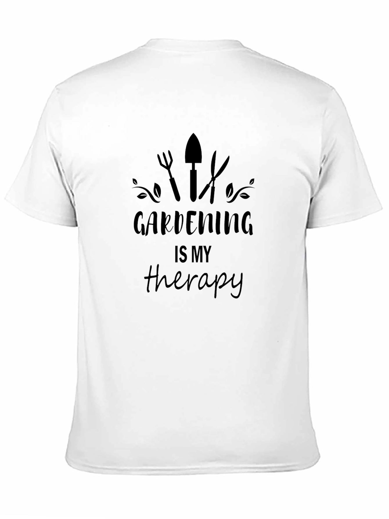 Gardening Is My Therapy T-Shirt - Black