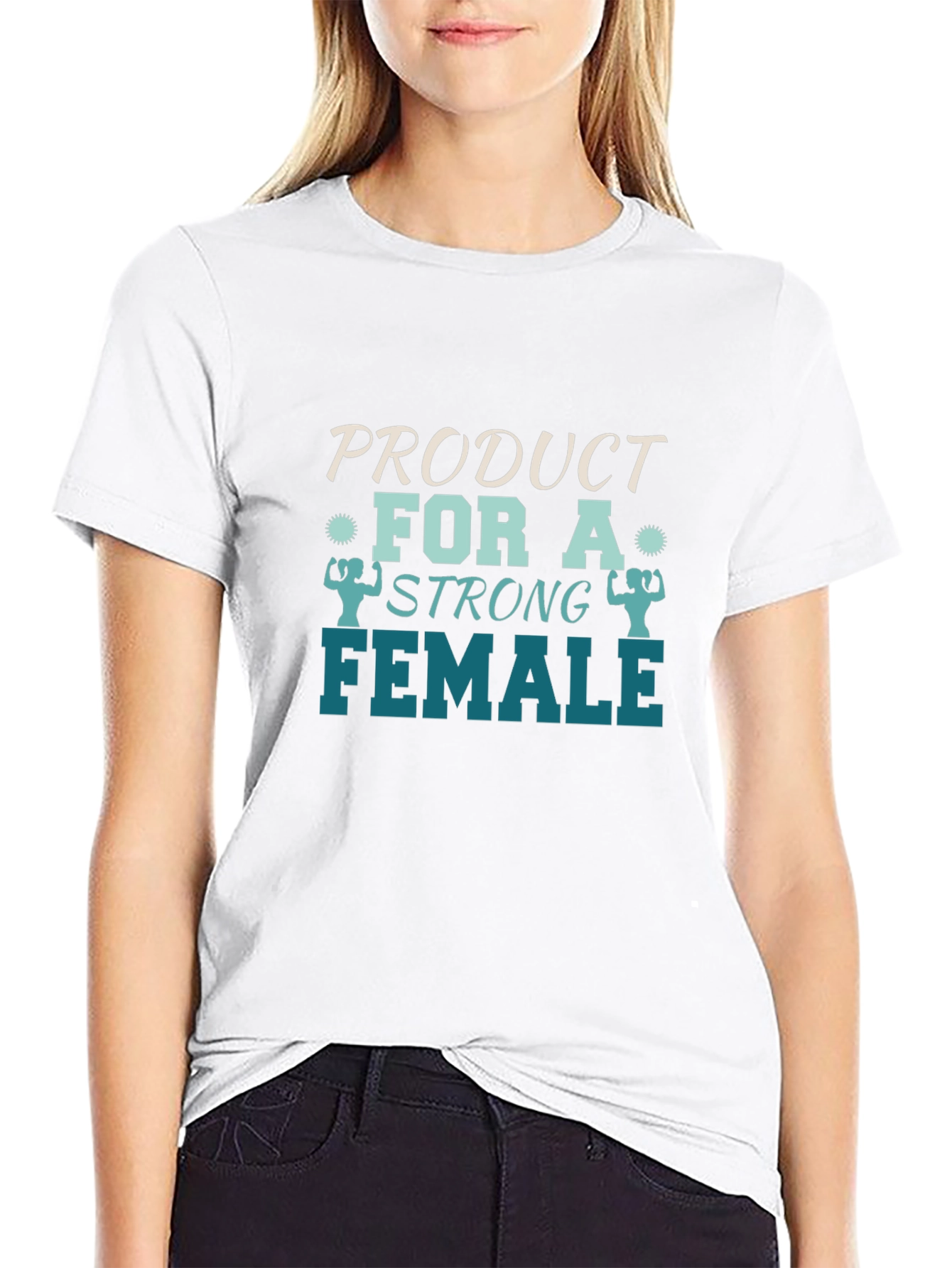 Strong Female Graphic Tee - Black Cotton