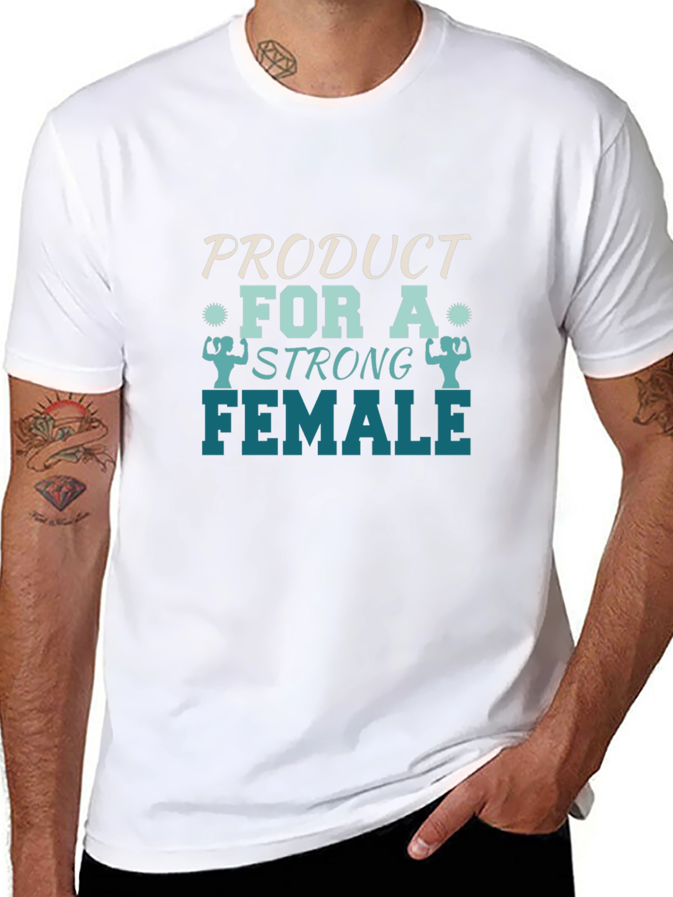 Strong Female Graphic Tee - Black Cotton