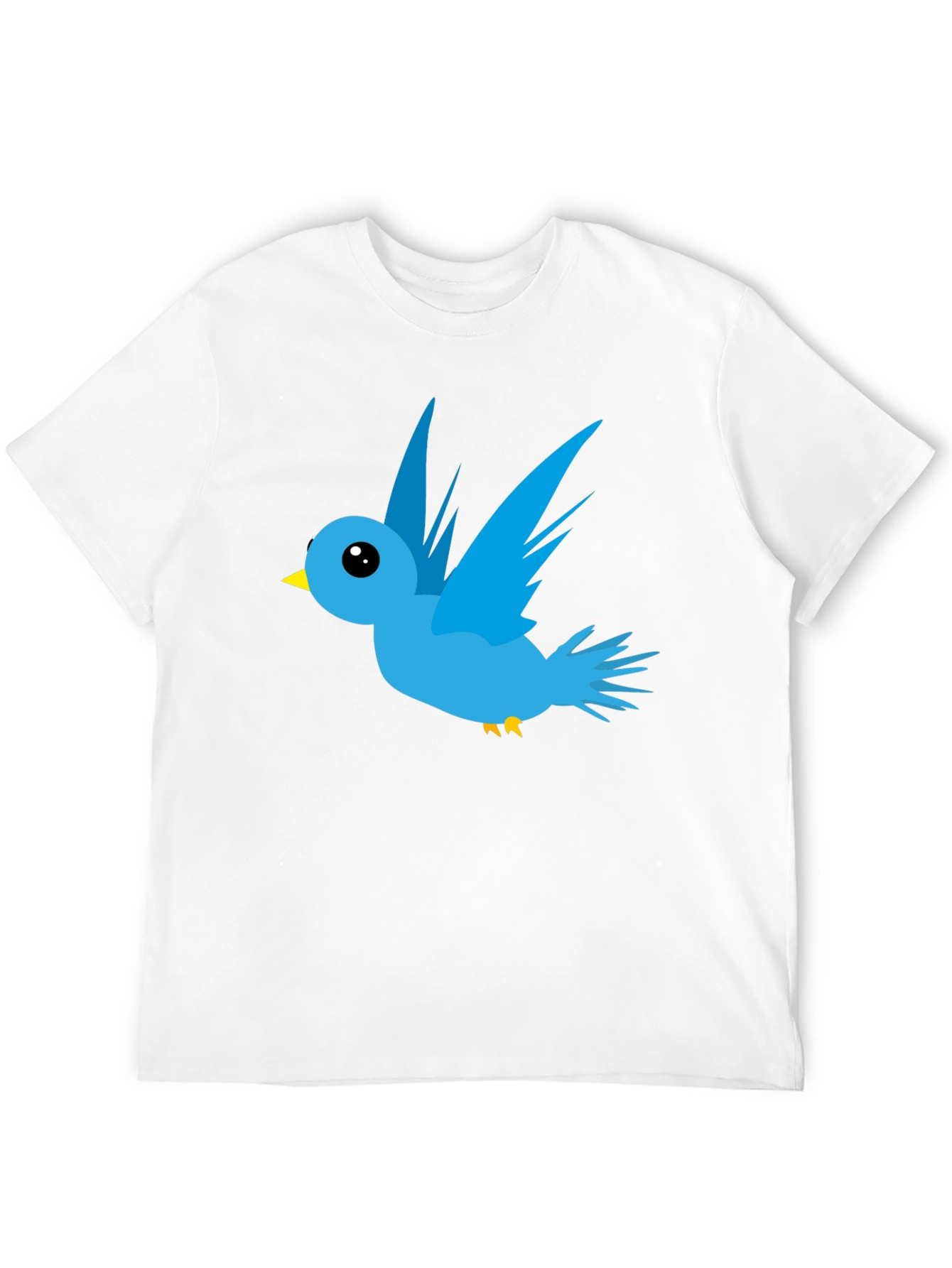 Cartoon Bird Graphic Black T-Shirt
