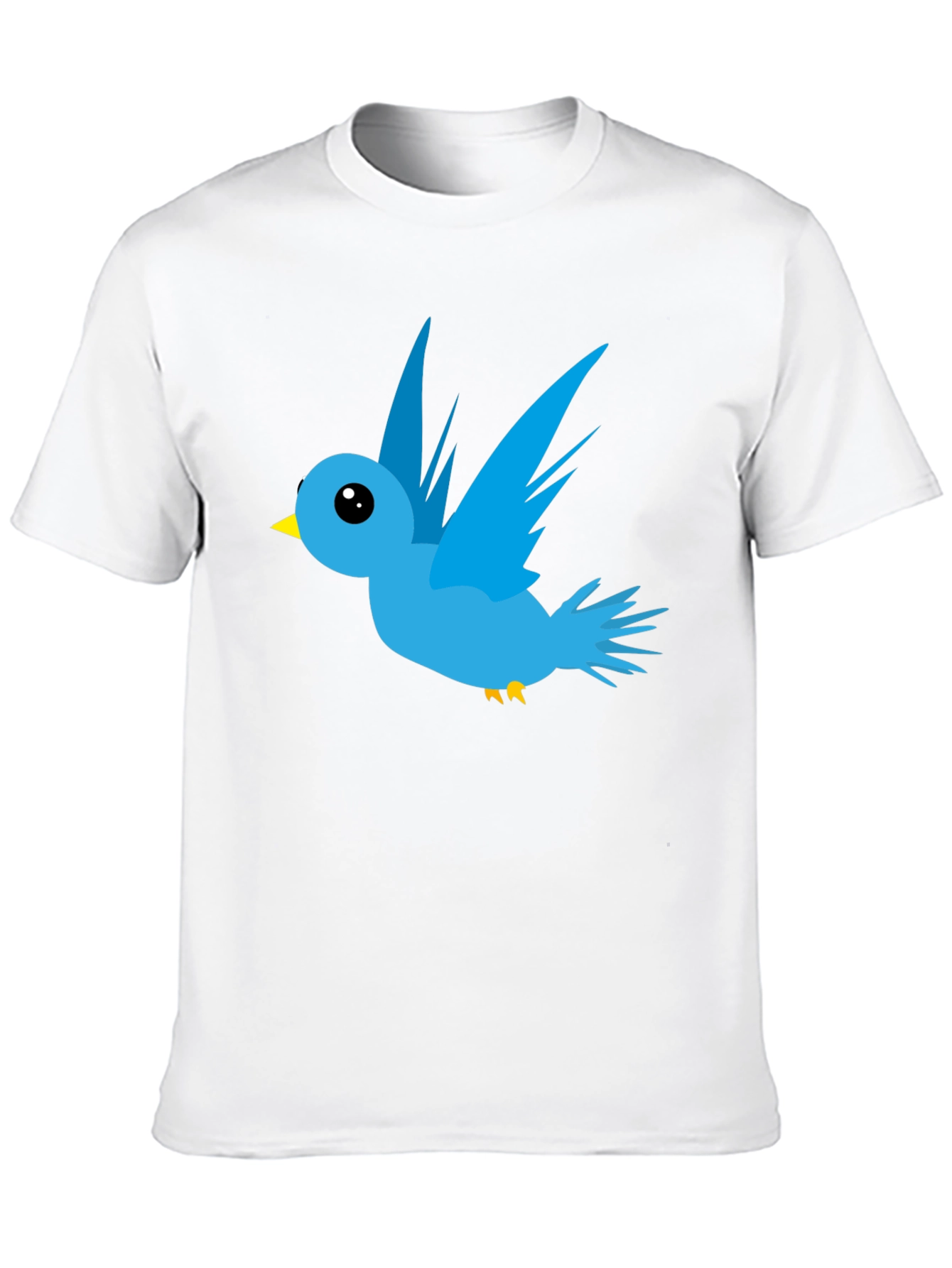 Cartoon Bird Graphic Black T-Shirt