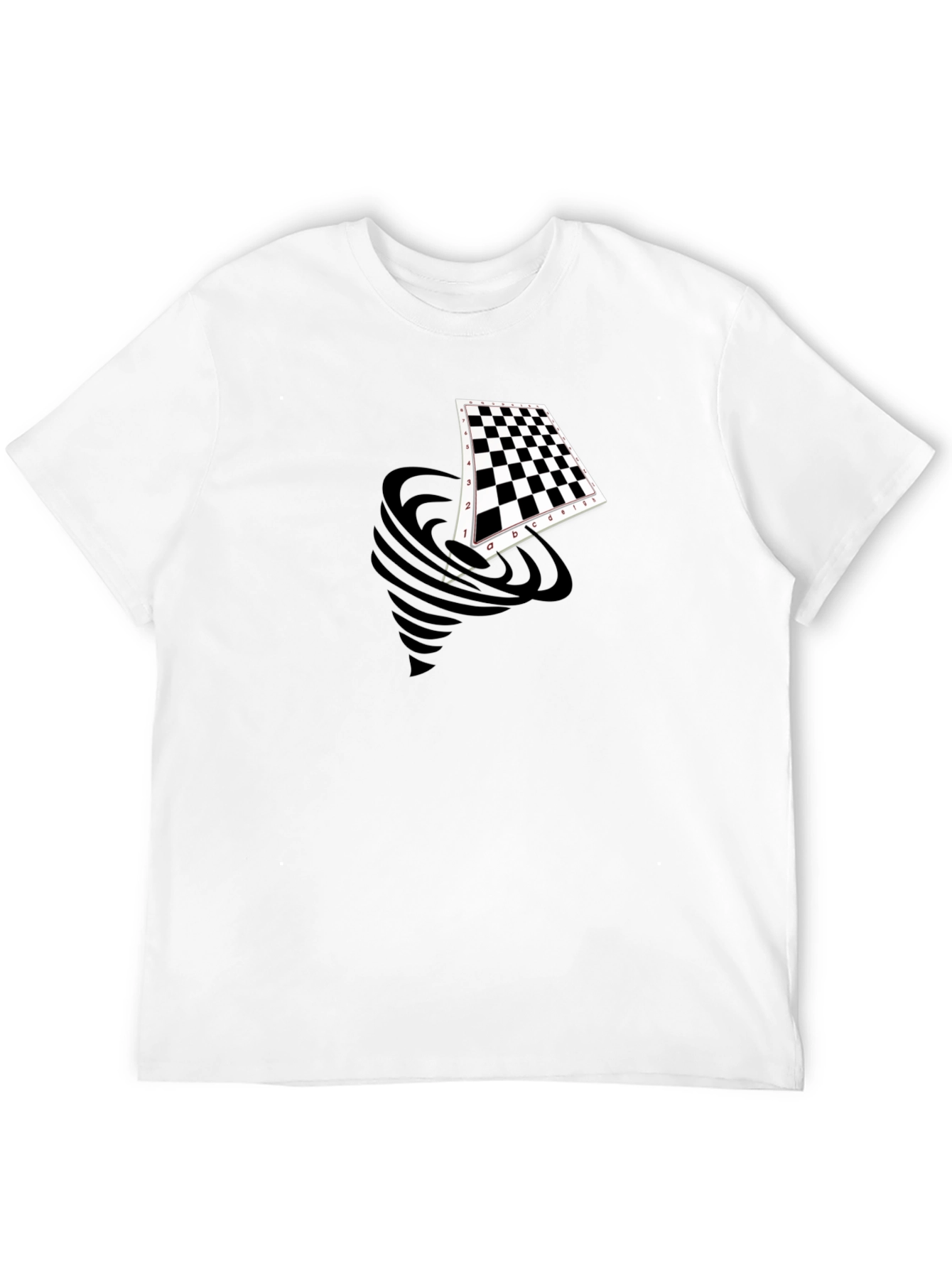 Chess Vortex T-Shirt - Black Graphic Tee