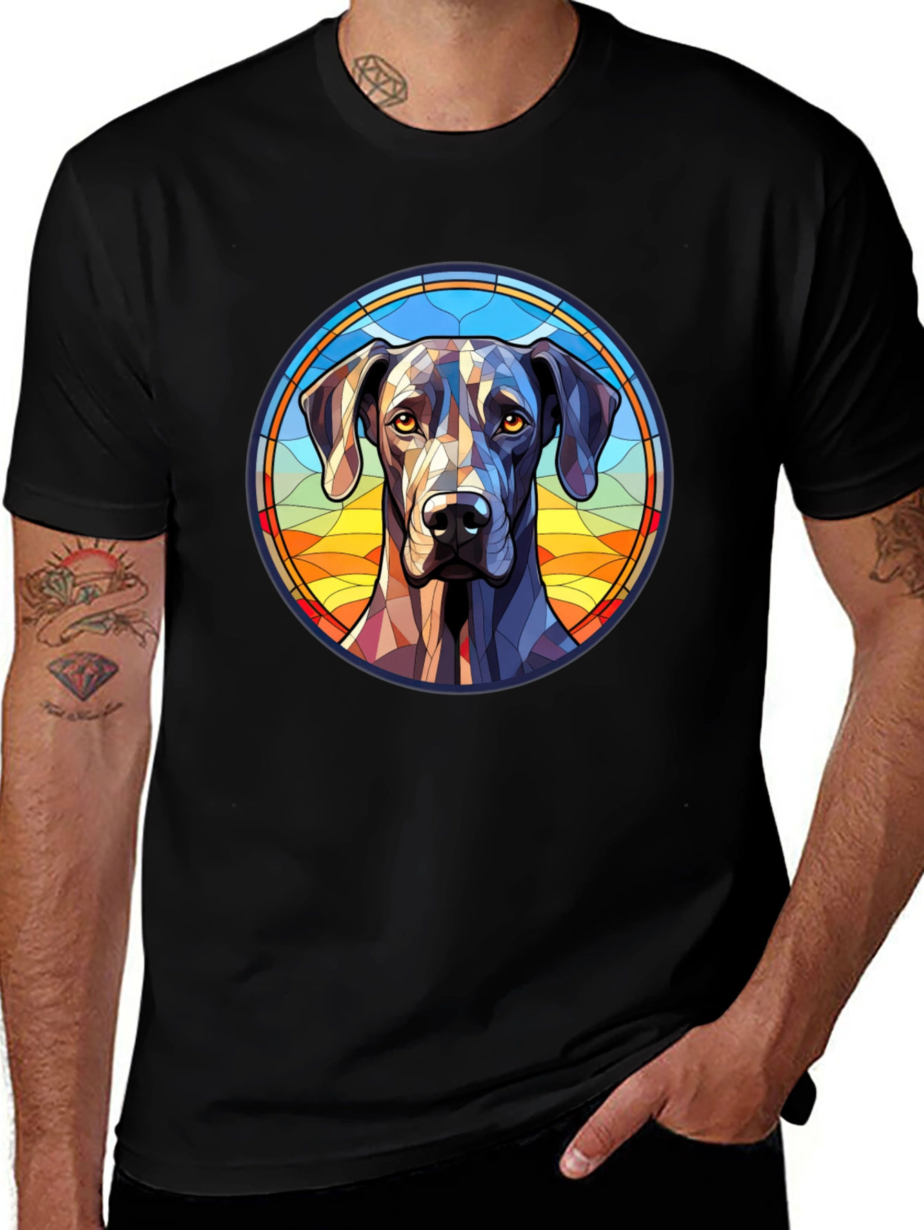 Geometric Dog Portrait Tee