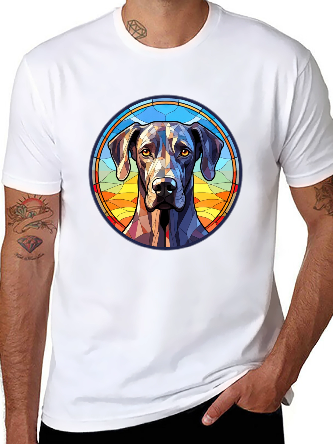 Geometric Dog Portrait Tee