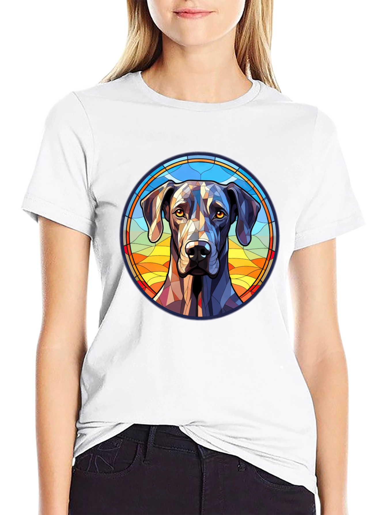 Geometric Dog Portrait Tee