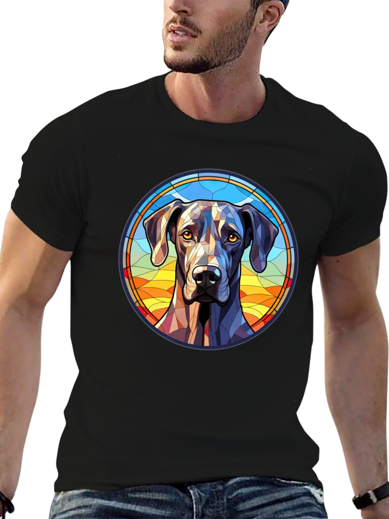 Geometric Dog Portrait Tee