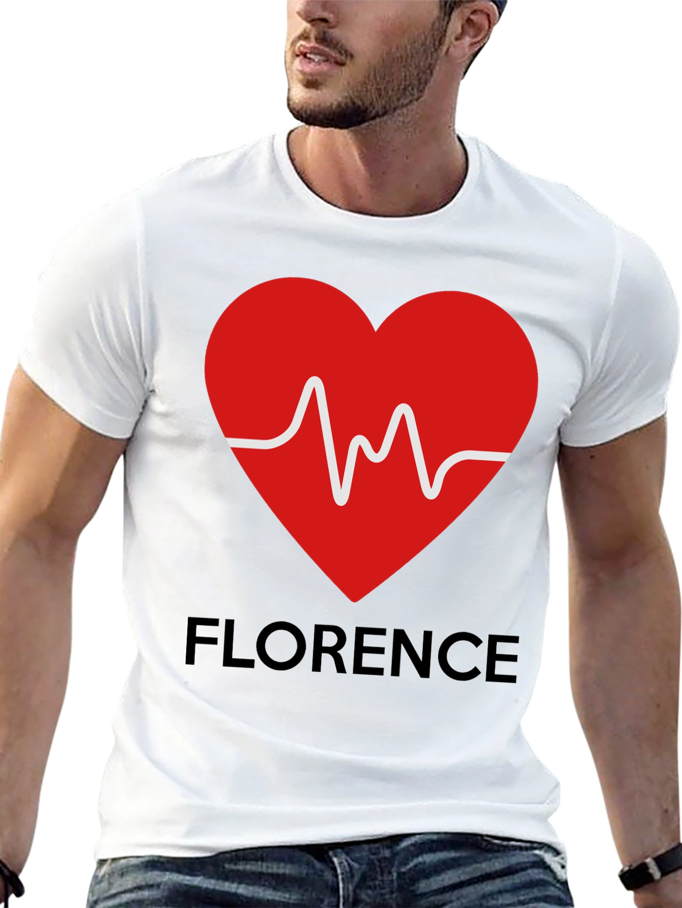 Florence Heartbeat T-Shirt - Stylish Graphic Tee