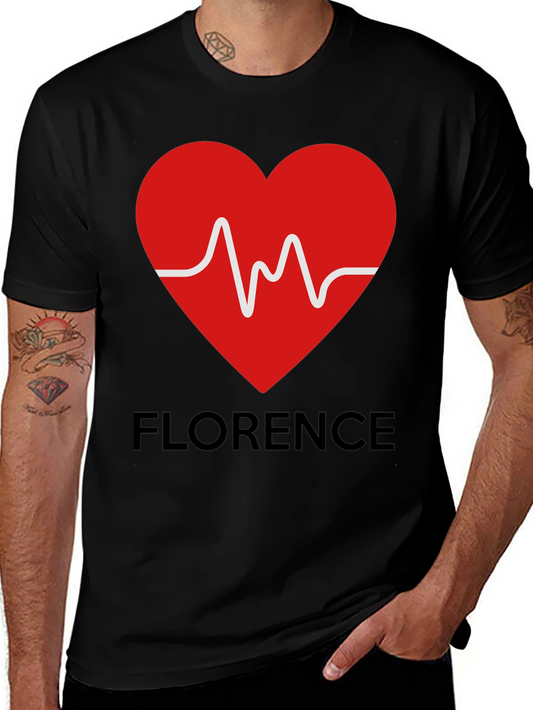 Florence Heartbeat T-Shirt - Stylish Graphic Tee
