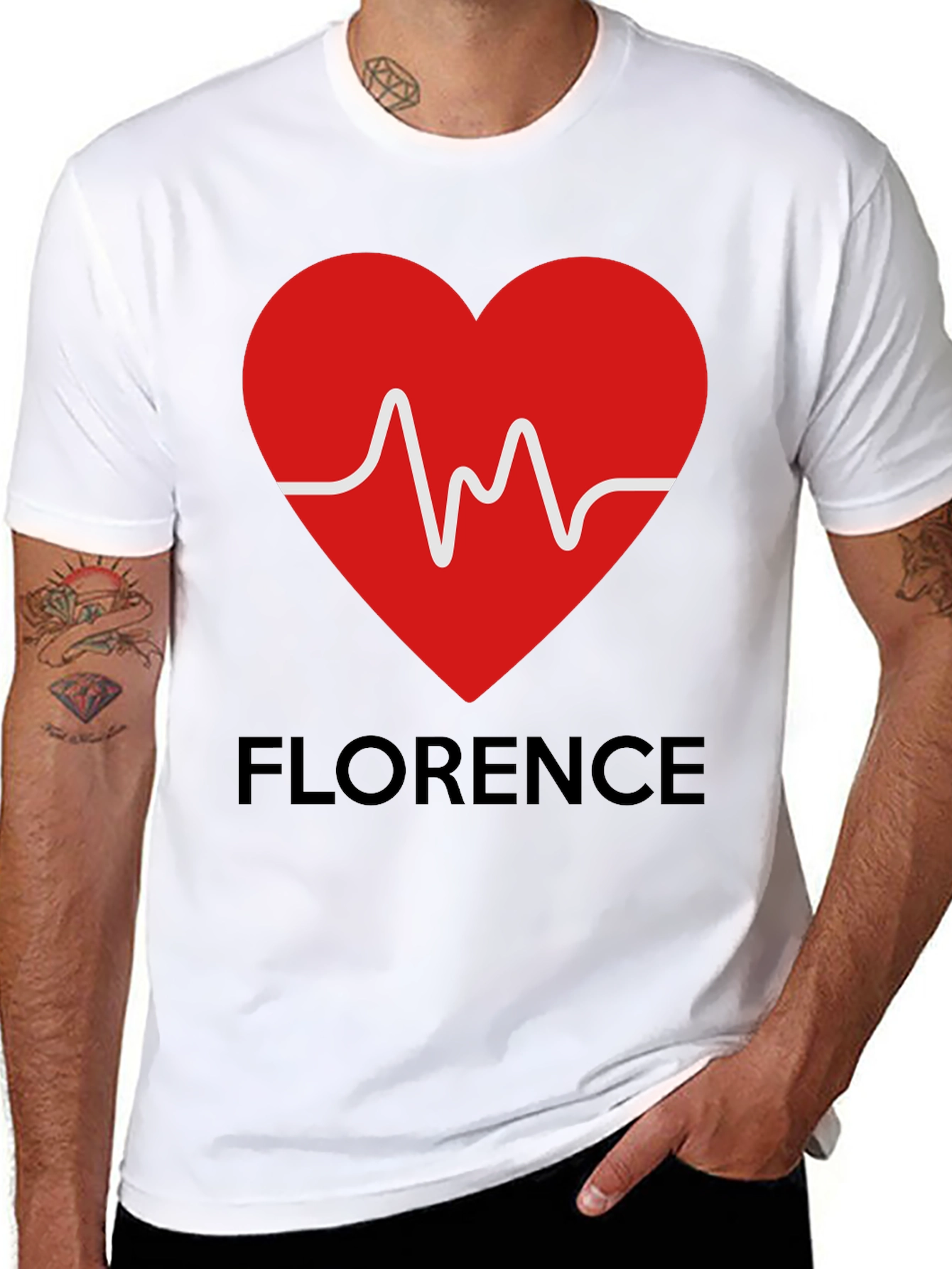 Florence Heartbeat T-Shirt - Stylish Graphic Tee