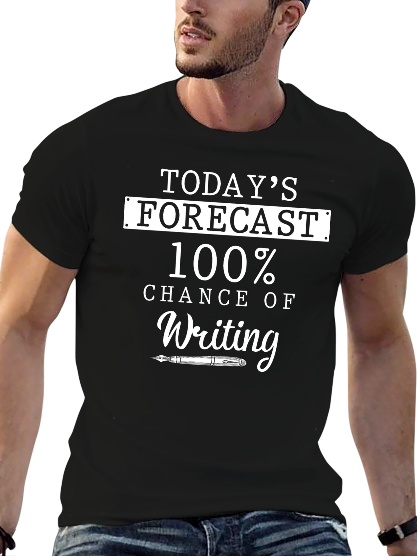 Writers Forecast T-Shirt - 100% Chance of Writing