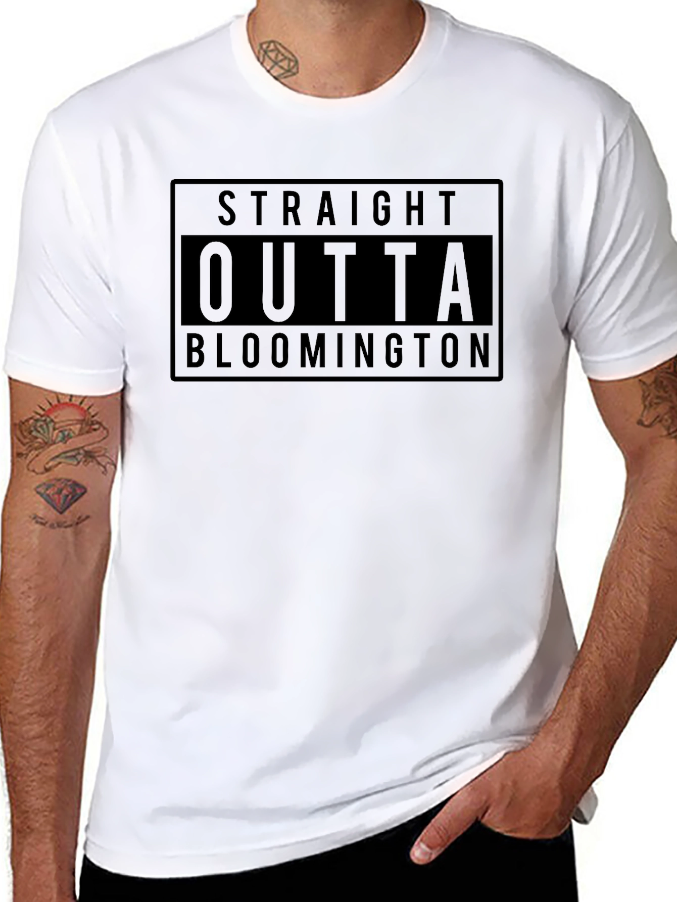 Straight Outta Bloomington Black T-Shirt
