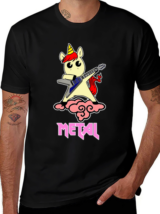 Unicorn Metal Band T-Shirt - Rock Concert Tee