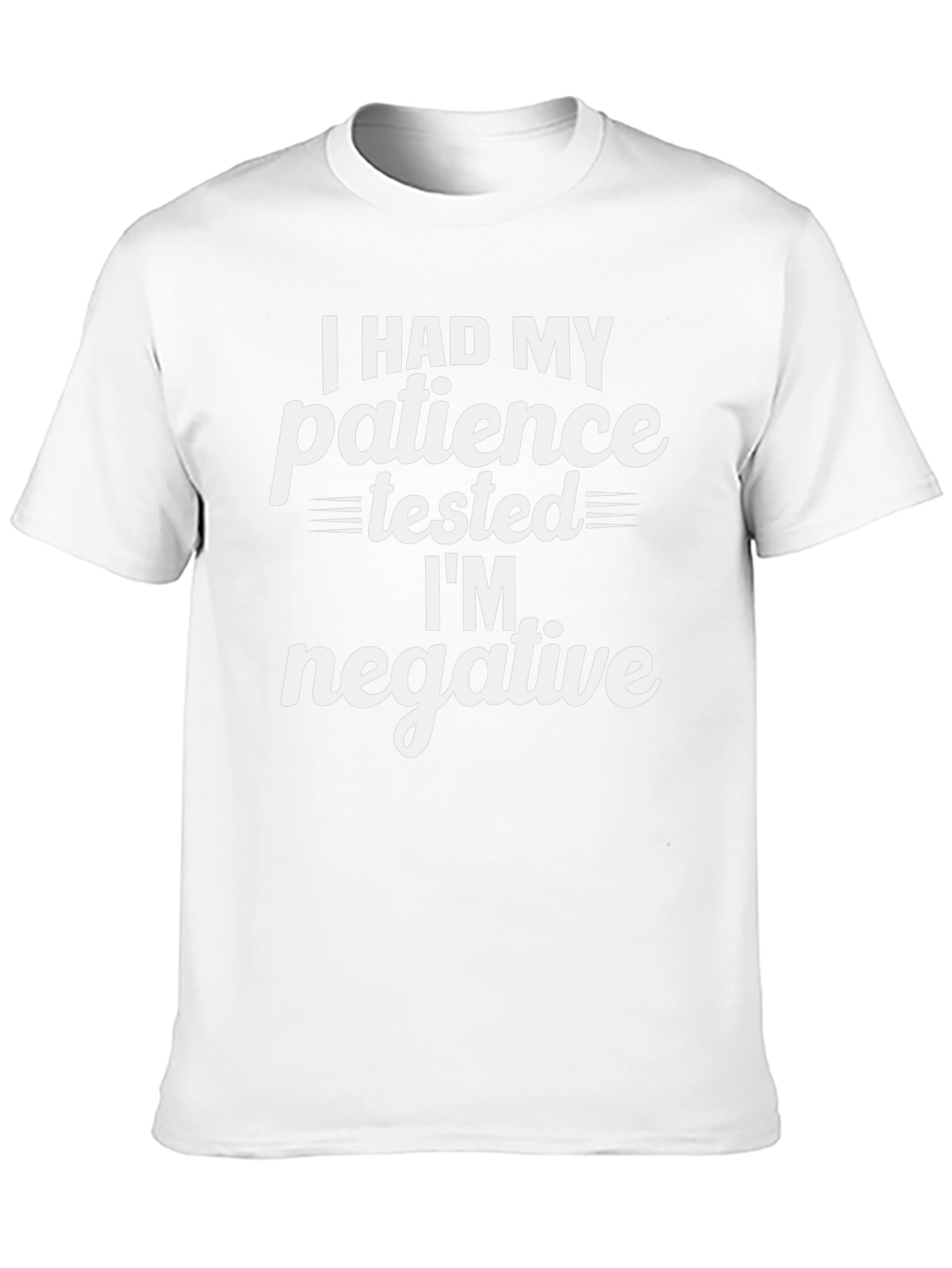 Funny Patience Tested Im Negative Black T-Shirt