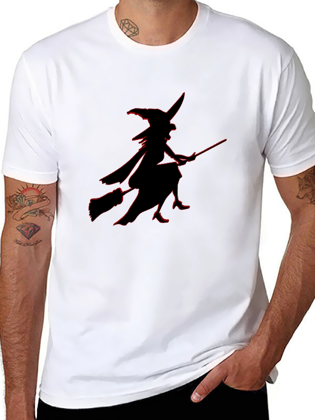 Witch Silhouette T-Shirt - Halloween Style