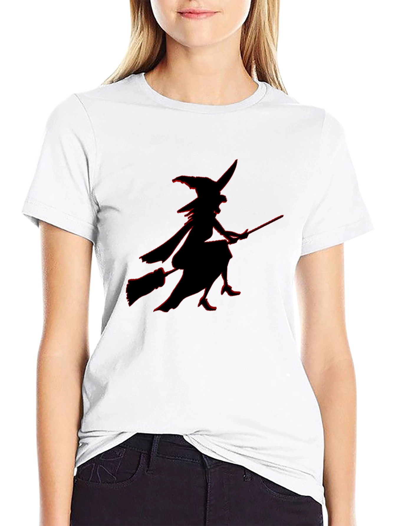 Witch Silhouette T-Shirt - Halloween Style