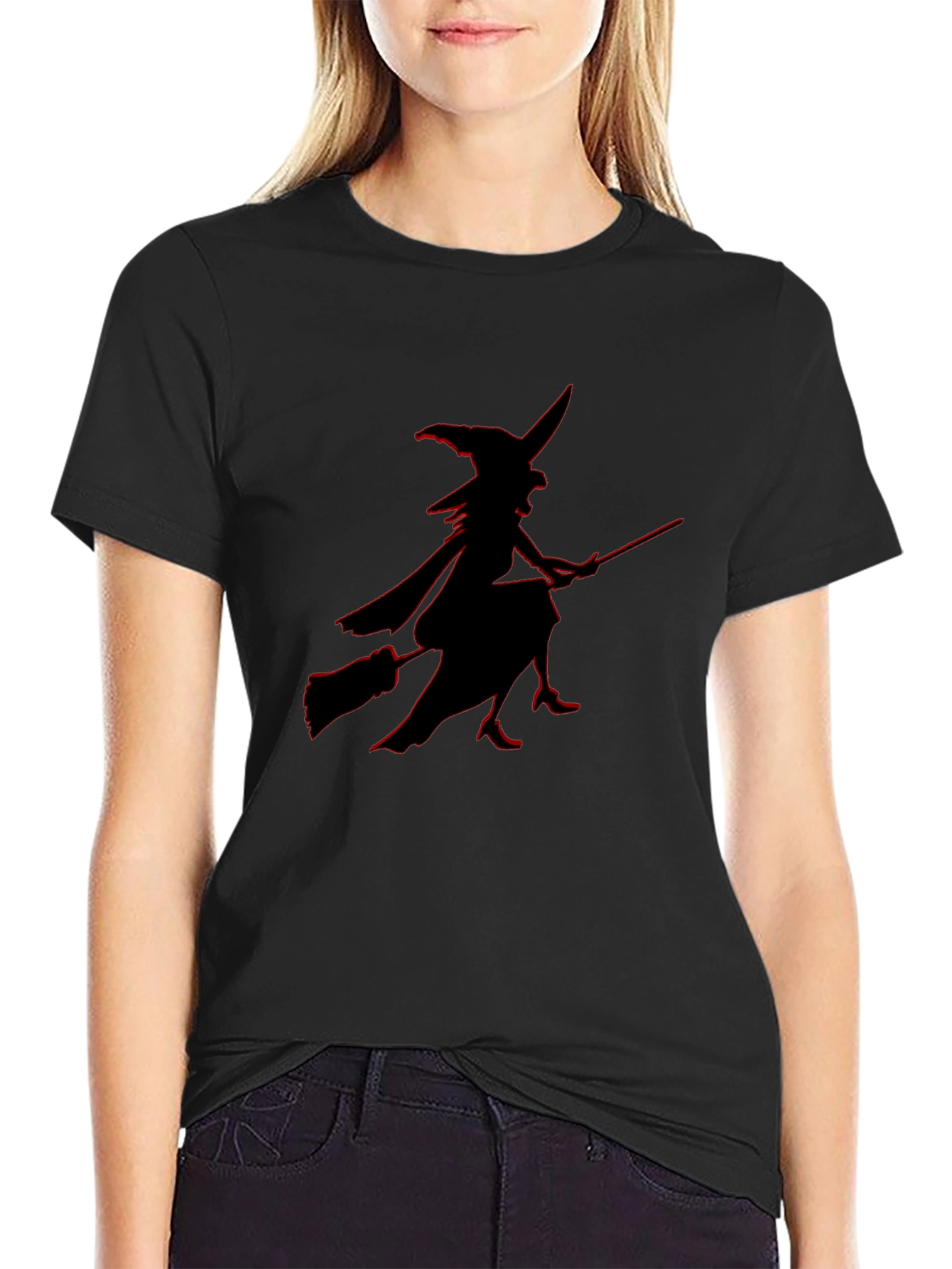 Witch Silhouette T-Shirt - Halloween Style