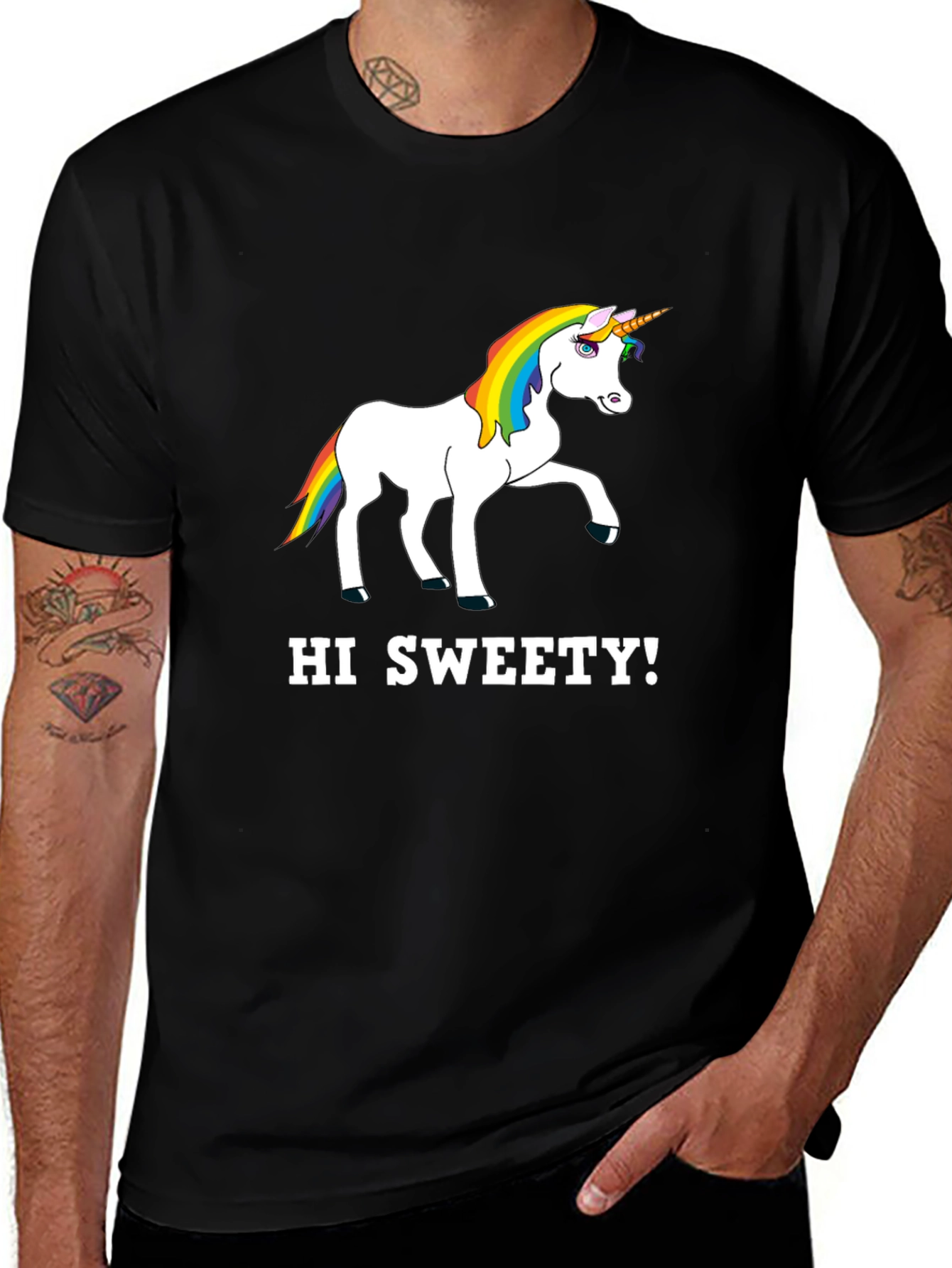 Unicorn Hi Sweety! Graphic T-Shirt