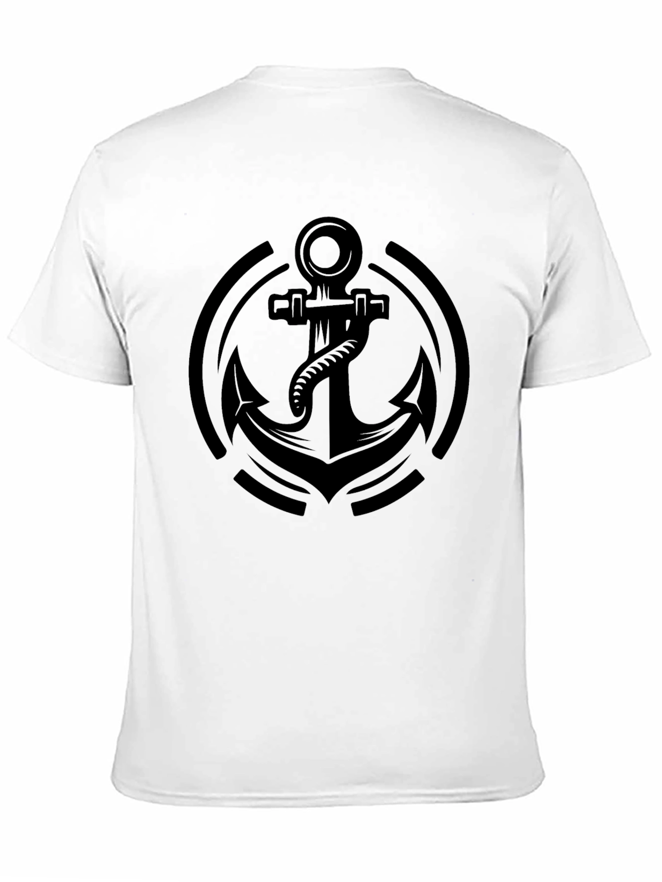 Black Anchor Graphic Tee - Nautical Style